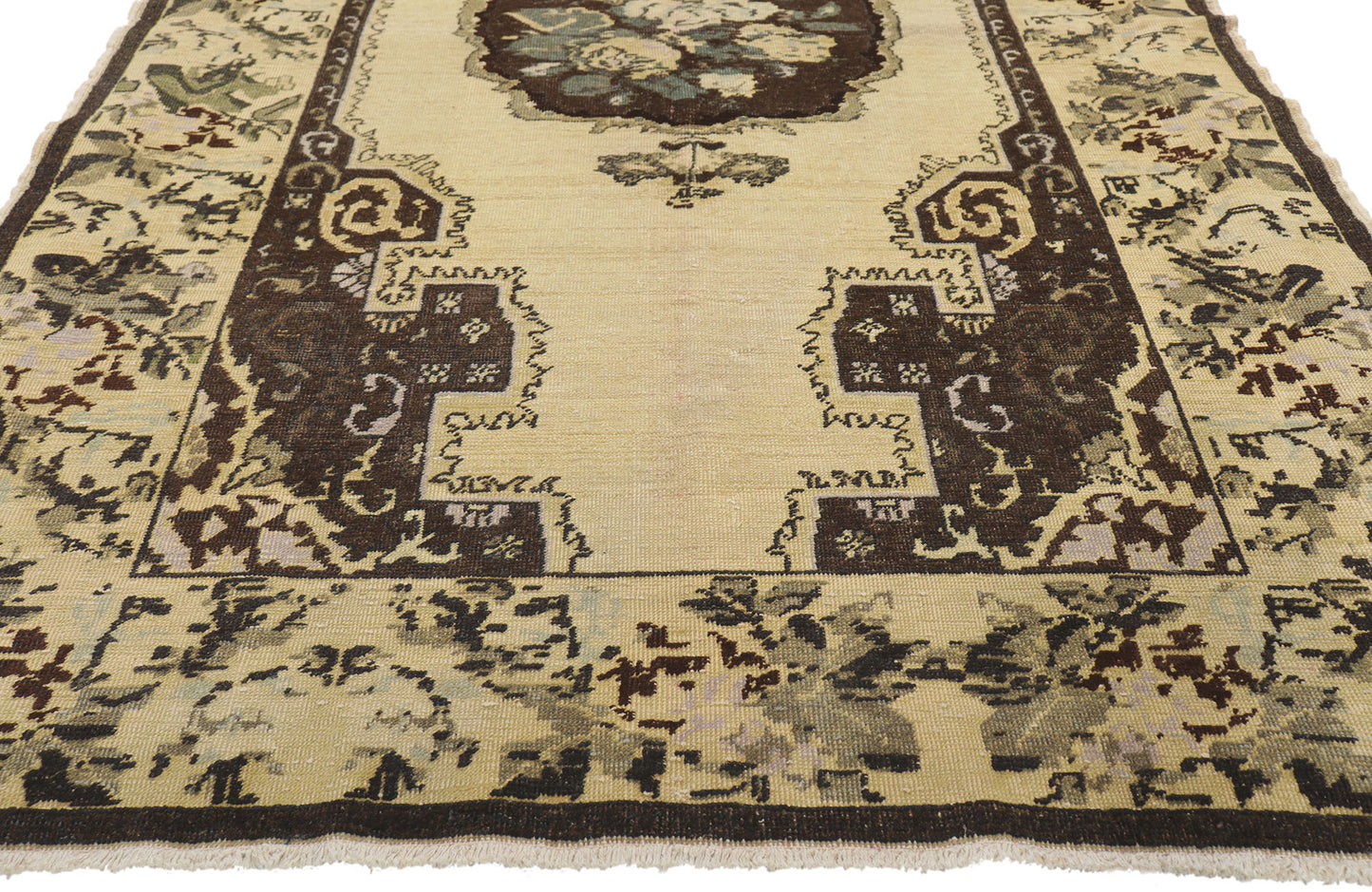 5 x 8 Vintage Turkish Oushak Rug 50316