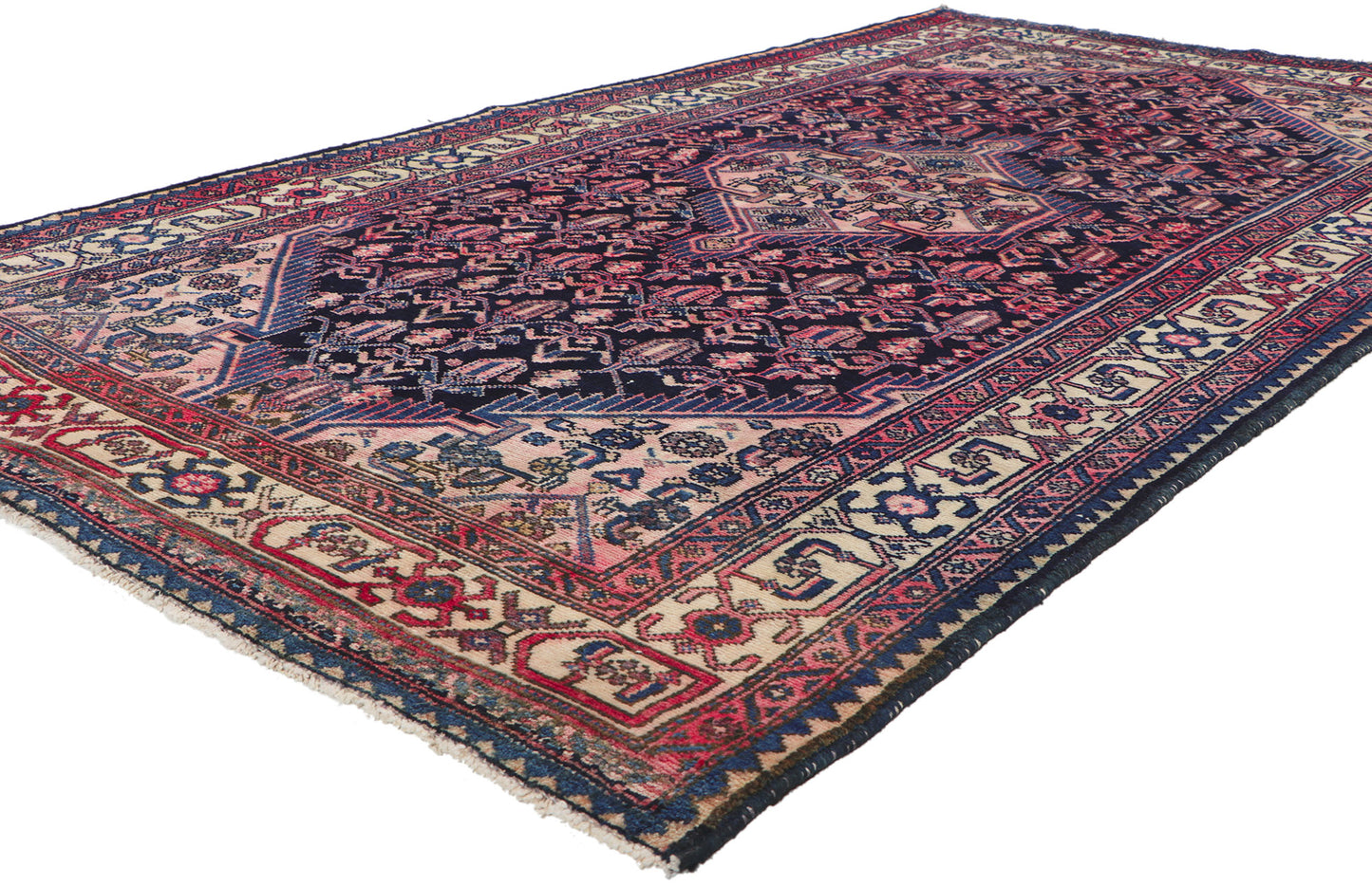 5 x 8 Vintage Persian Hamadan Rug 61122