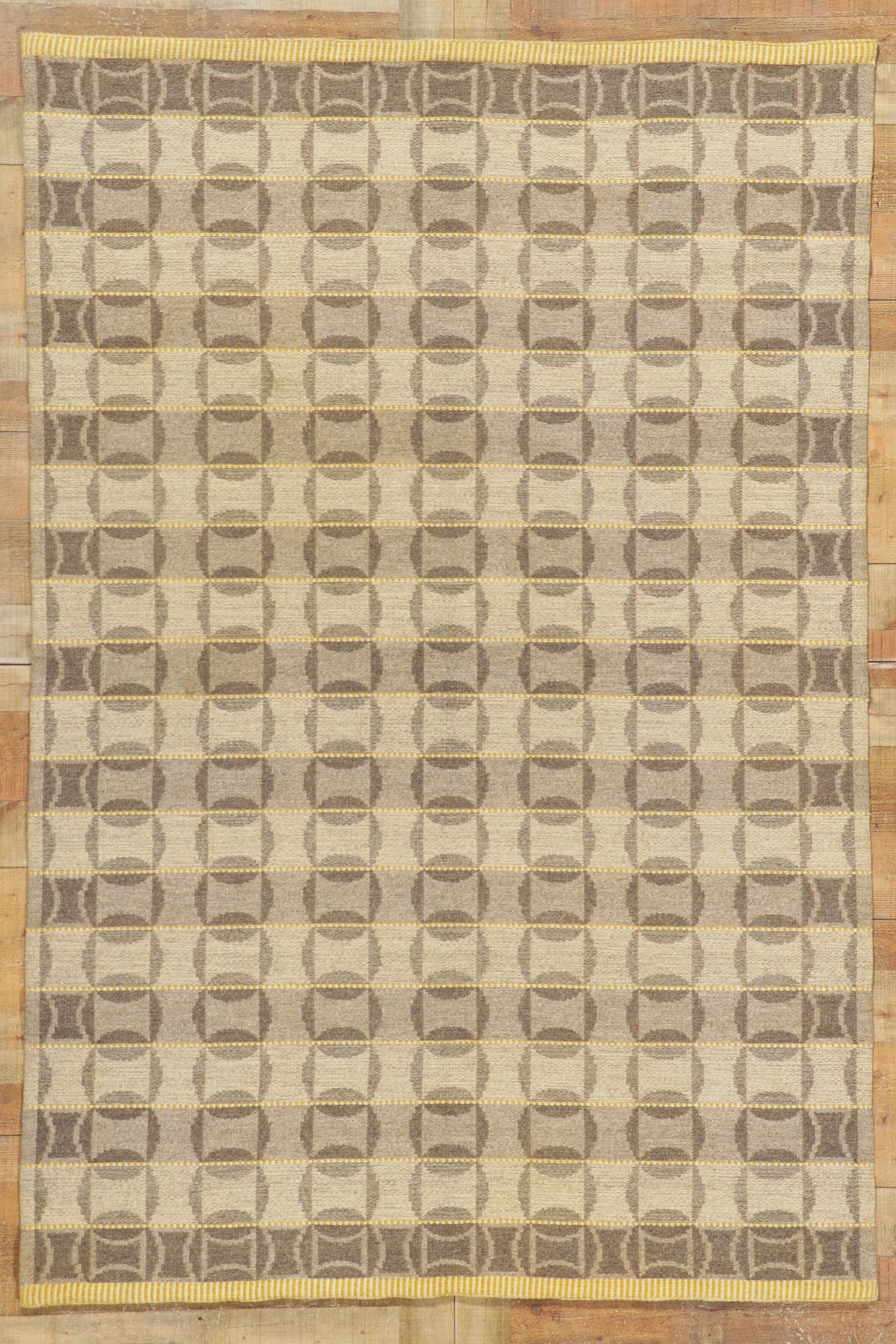 5 x 8 Vintage Swedish Rollakan Rug 78468