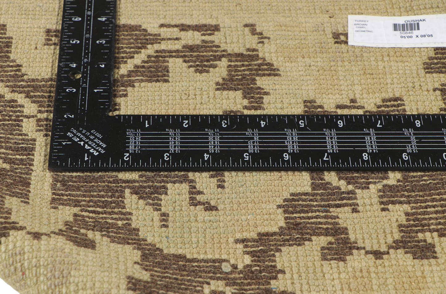 5 x 8 Vintage Brown Turkish Oushak Rug 50846