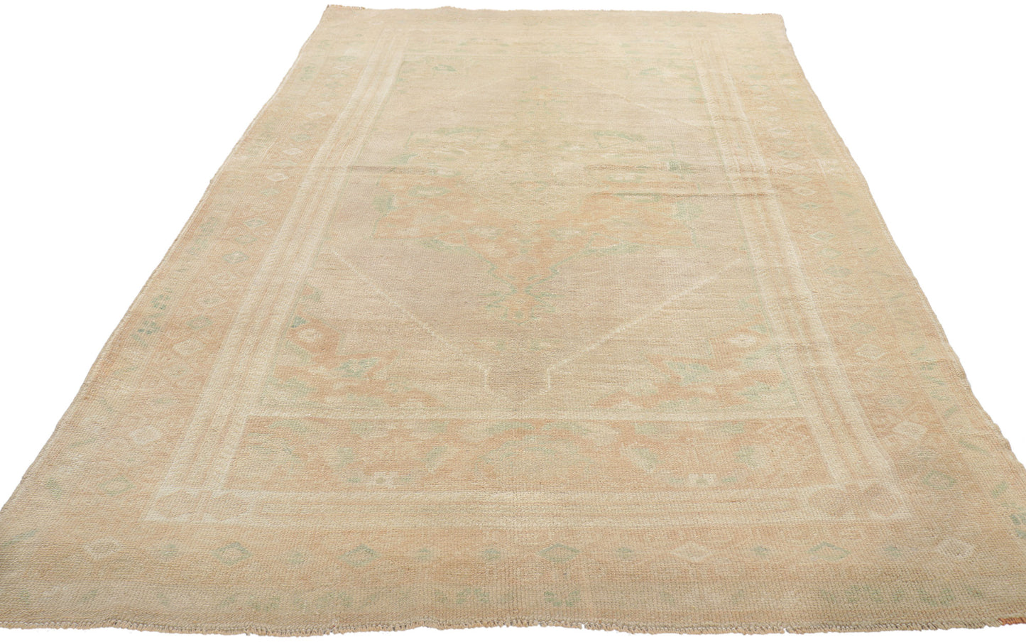 5 x 8 Vintage Turkish Oushak Rug 52974