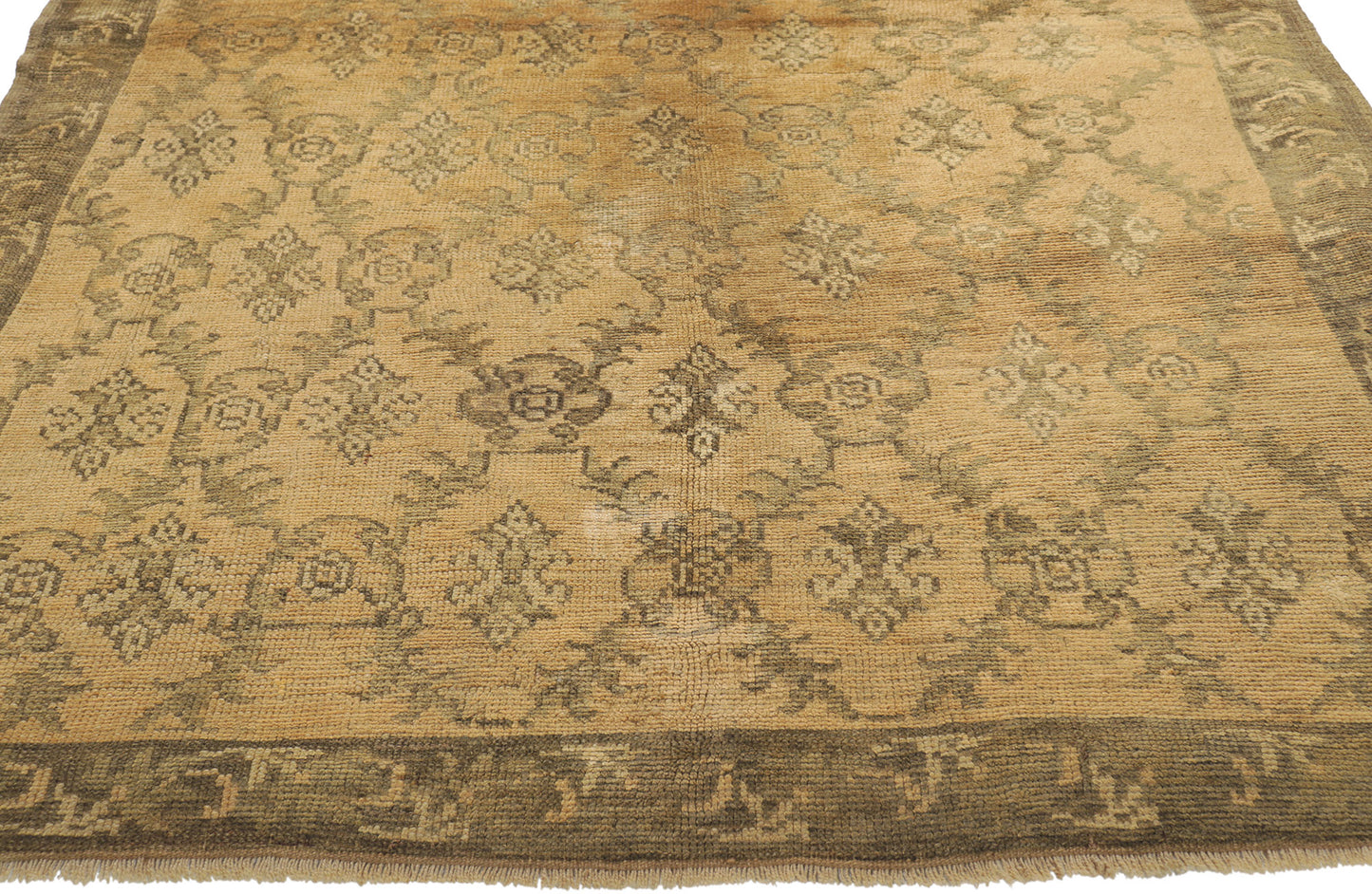 5 x 8 Vintage Turkish Oushak Rug 73634