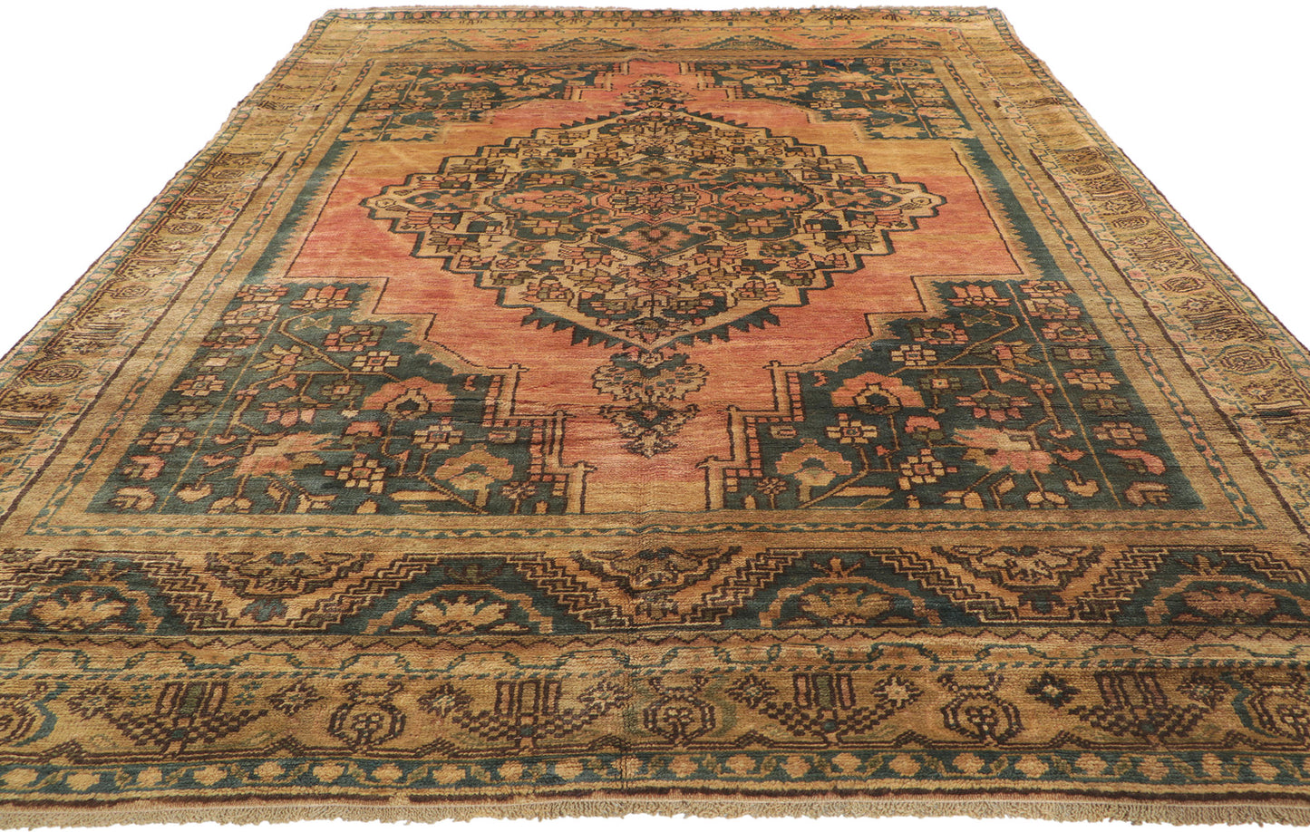 5 x 9 Vintage Turkish Oushak Rug 74092