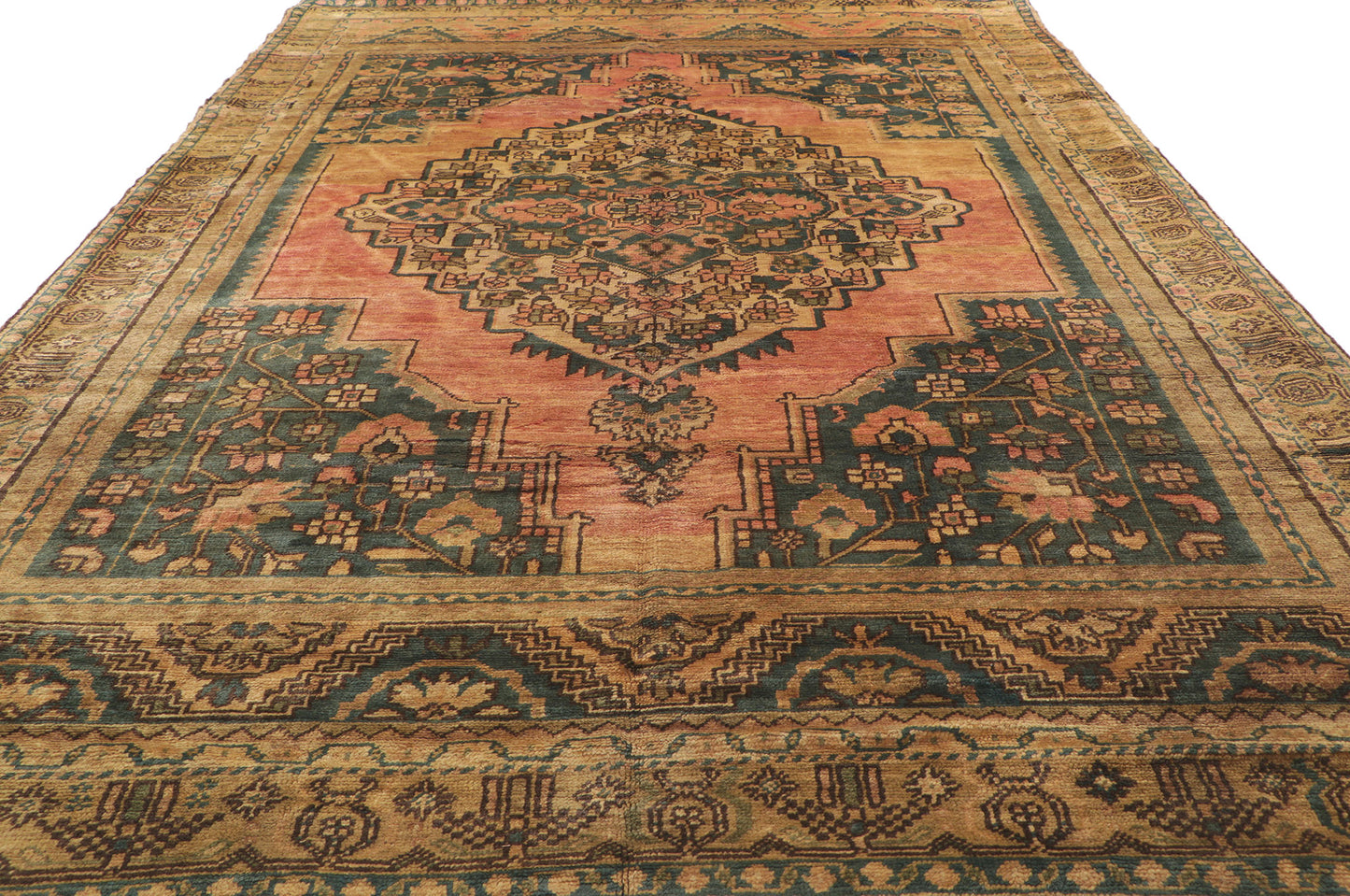 5 x 9 Vintage Turkish Oushak Rug 74092