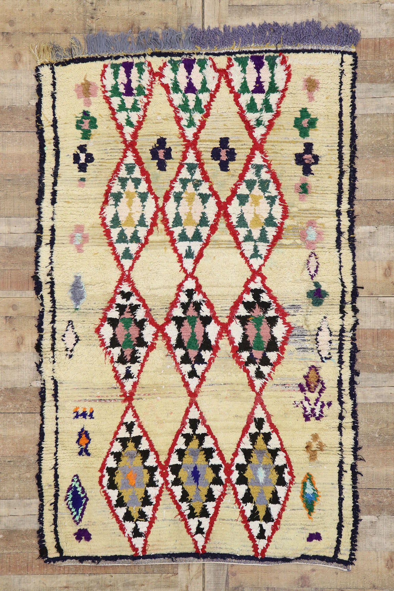 4 x 6 Vintage Moroccan Azilal Rug 21587