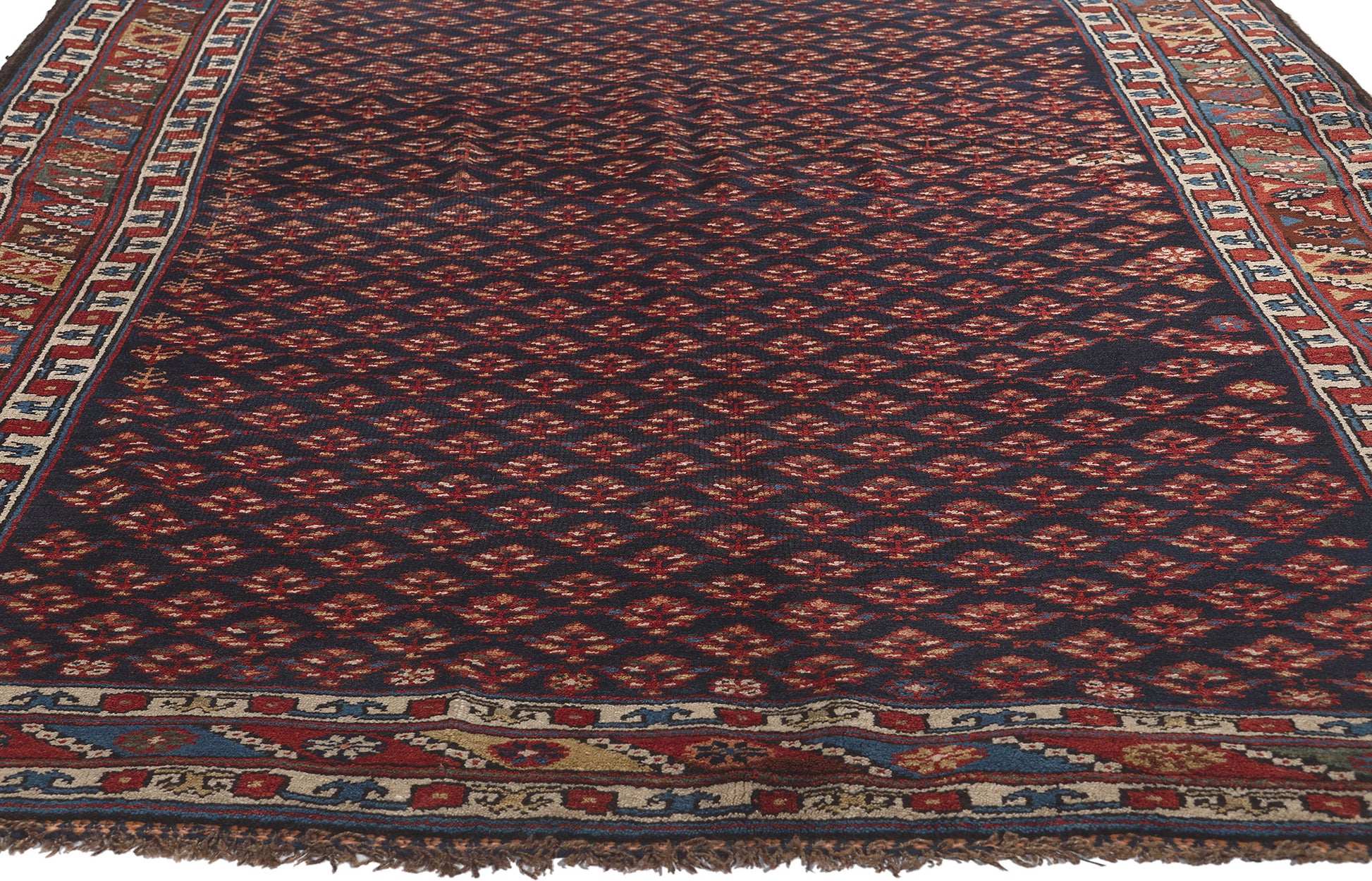 5 x 10 Antique Caucasian Kurdish Rug 73305