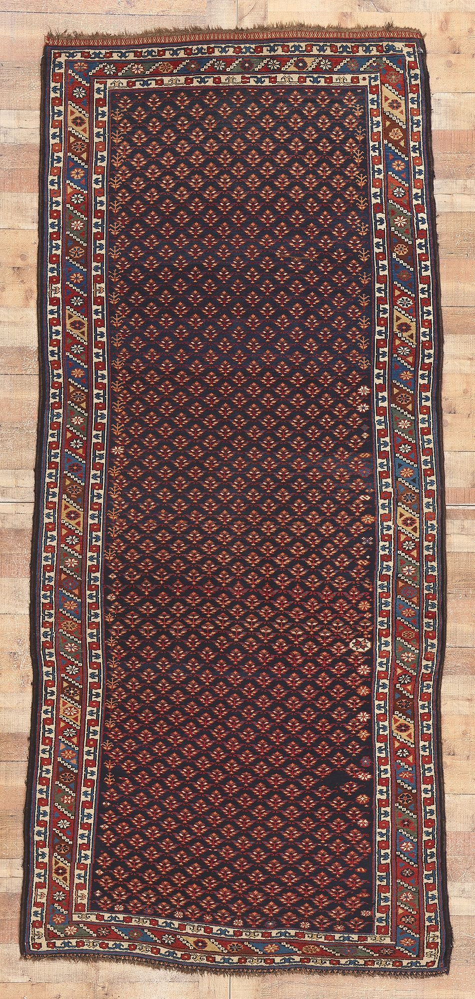 5 x 10 Antique Caucasian Kurdish Rug 73305