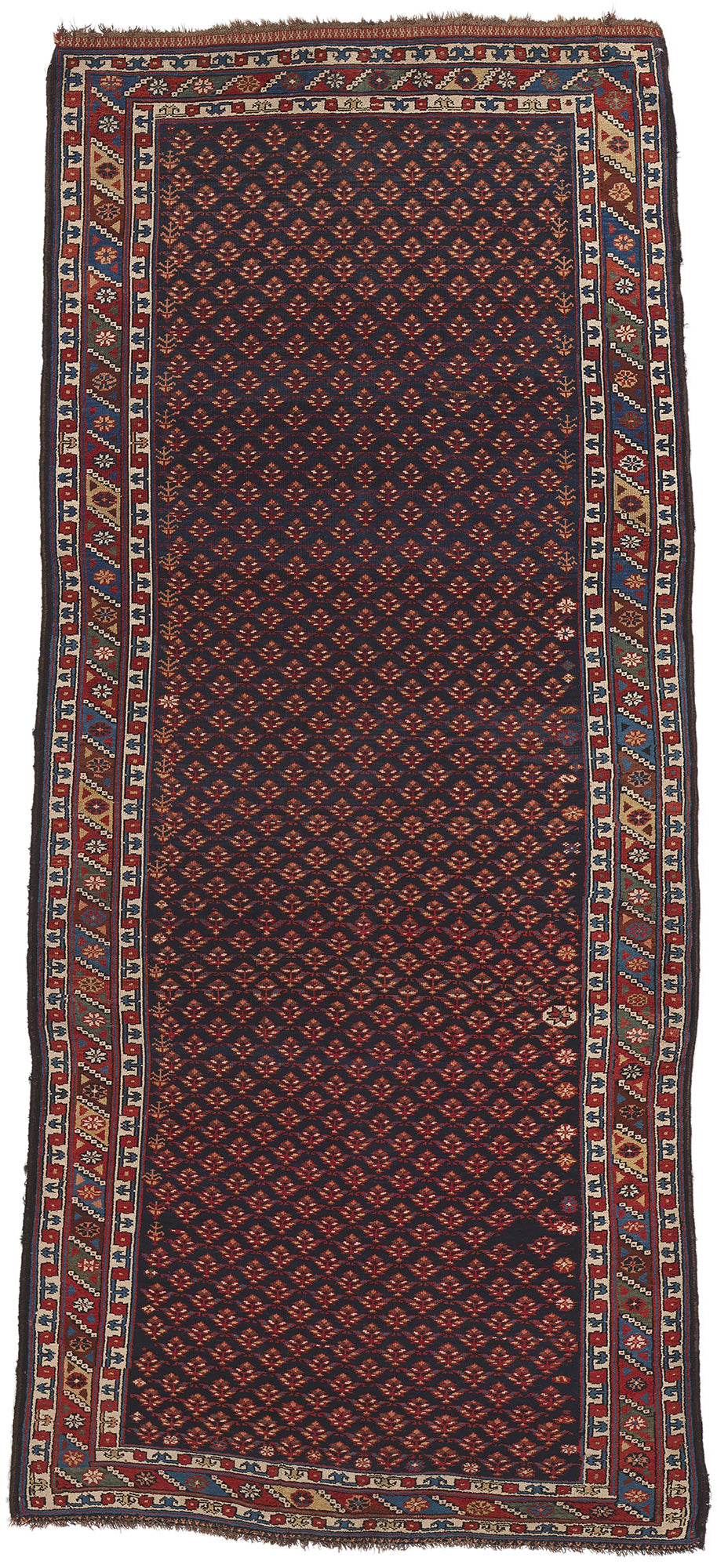 5 x 10 Antique Caucasian Kurdish Rug 73305