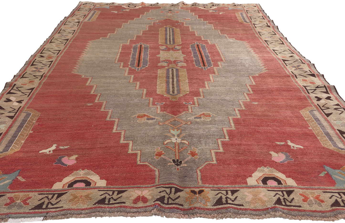 5 x 10 Antique Caucasian Tribal Rug 71807