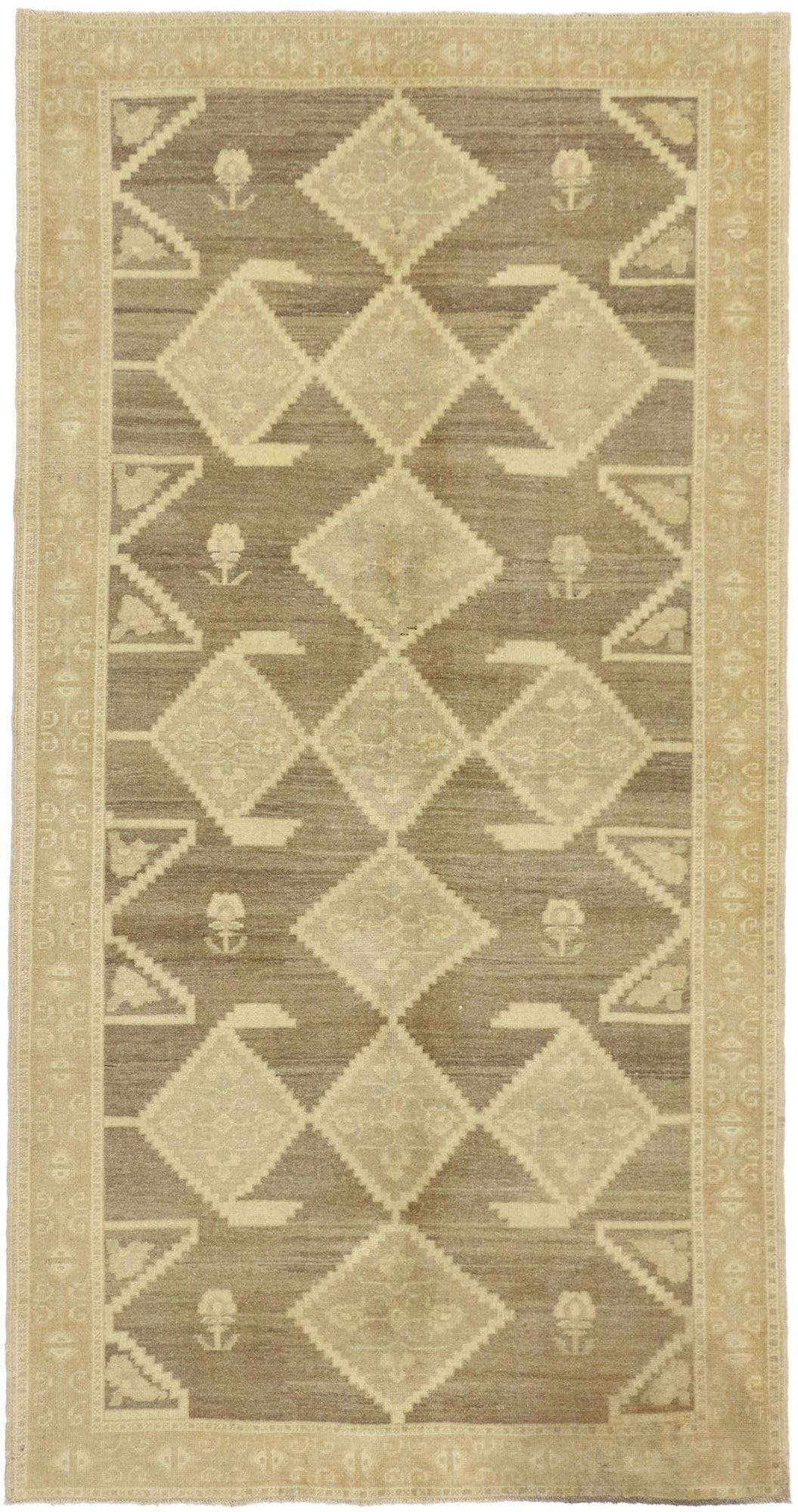 5 x 10 Vintage Turkish Oushak Rug 50845