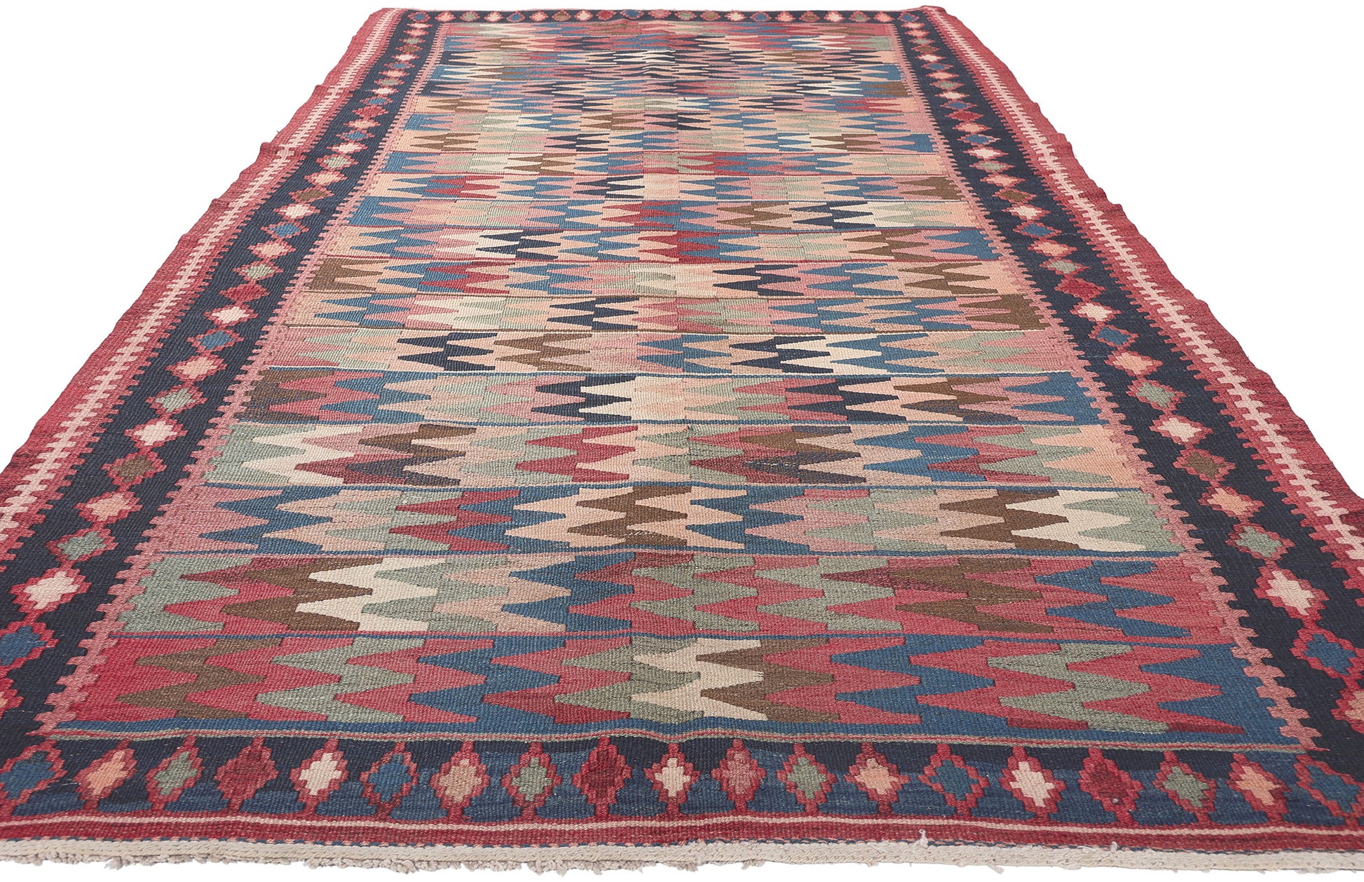 5 x 11 Vintage Persian Shahsavan Kilim Rug 61240