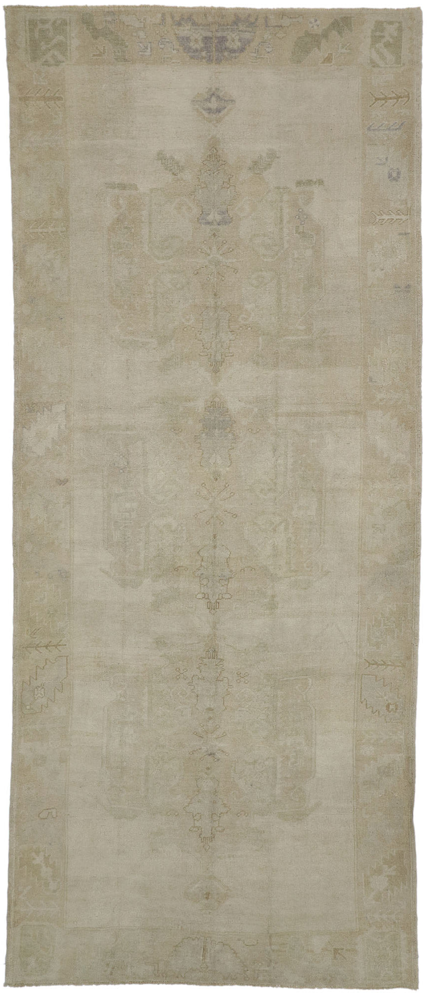 5 x 12 Vintage Turkish Oushak Rug 52478