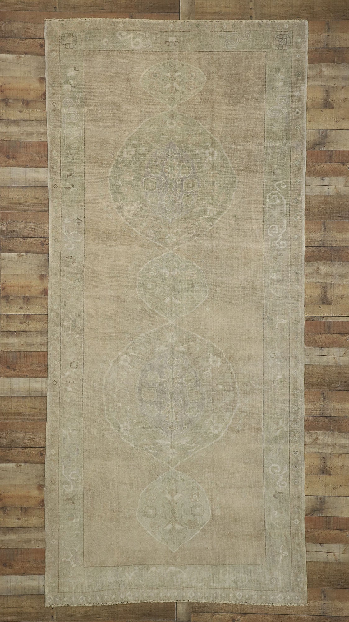 5 x 12 Vintage Turkish Oushak Rug 52479