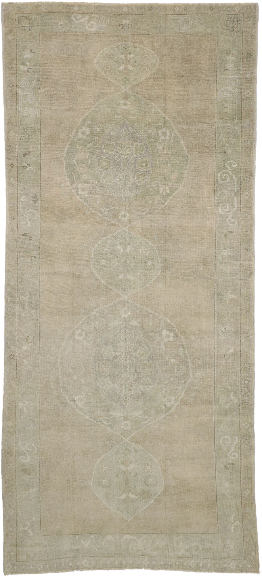 5 x 12 Vintage Turkish Oushak Rug 52479
