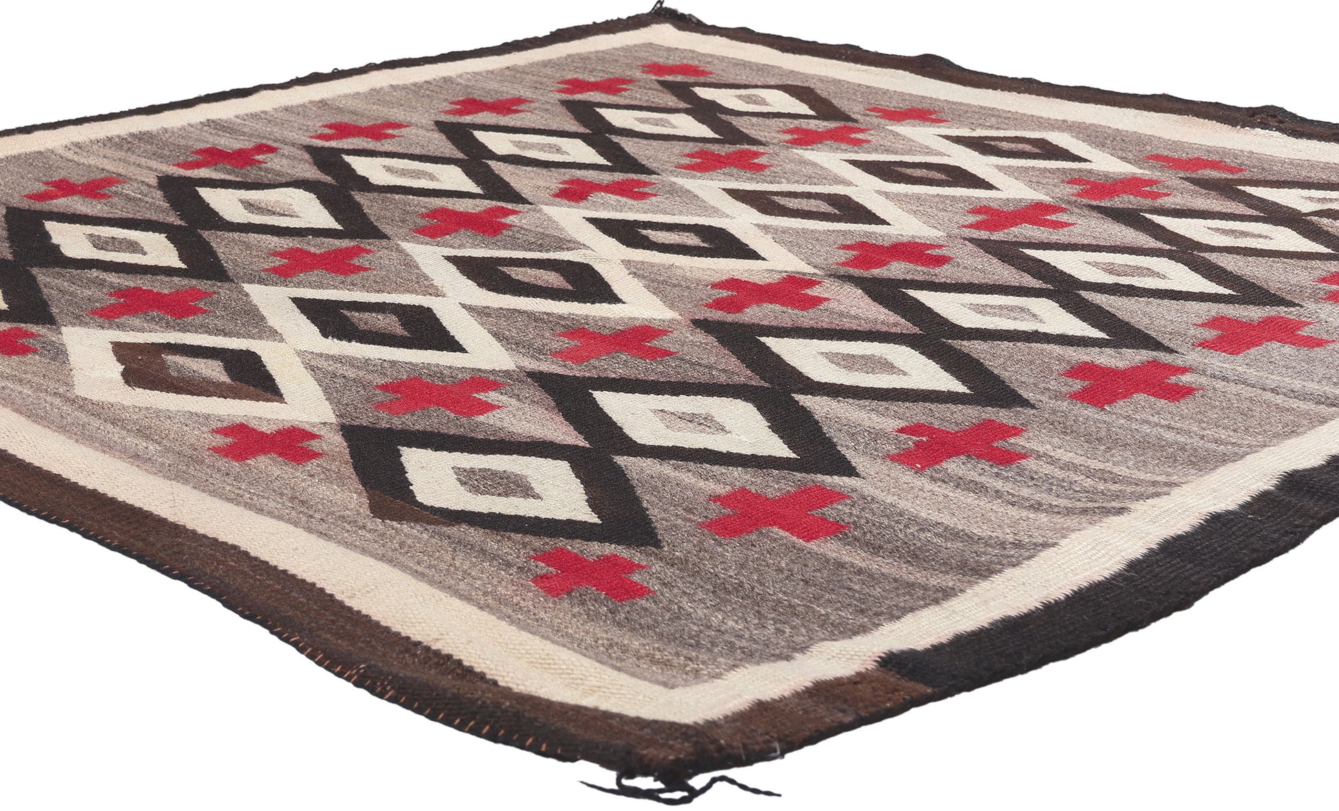 5 x 5 Antique Ganado Navajo Rug 78559