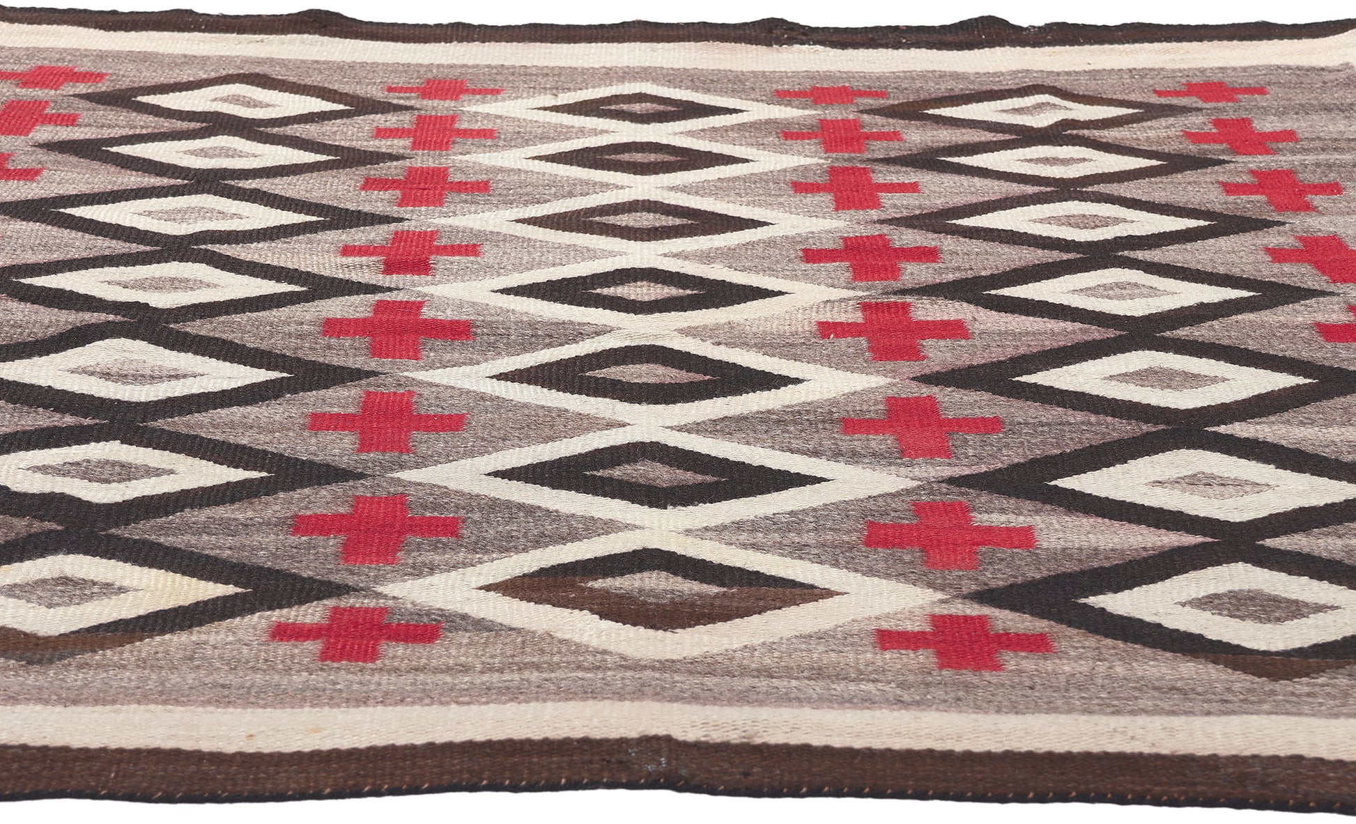 5 x 5 Antique Ganado Navajo Rug 78559