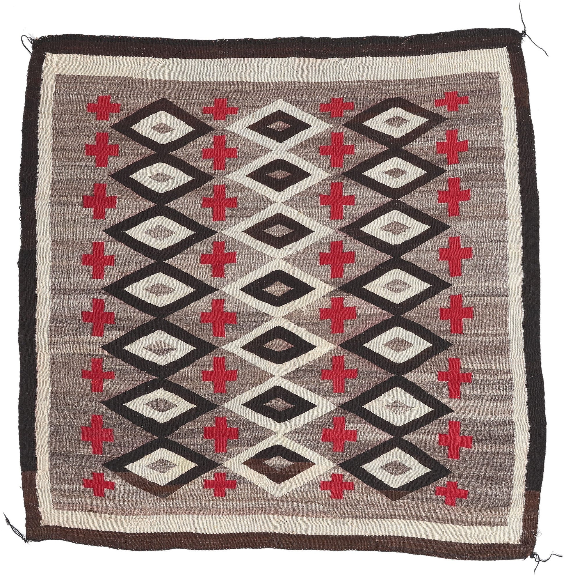 5 x 5 Antique Ganado Navajo Rug 78559
