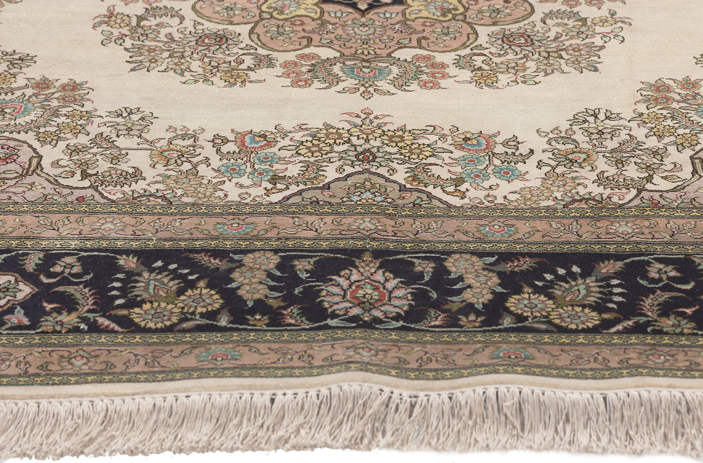 5 x 5 Vintage Turkish Silk Kayseri Rug 78622