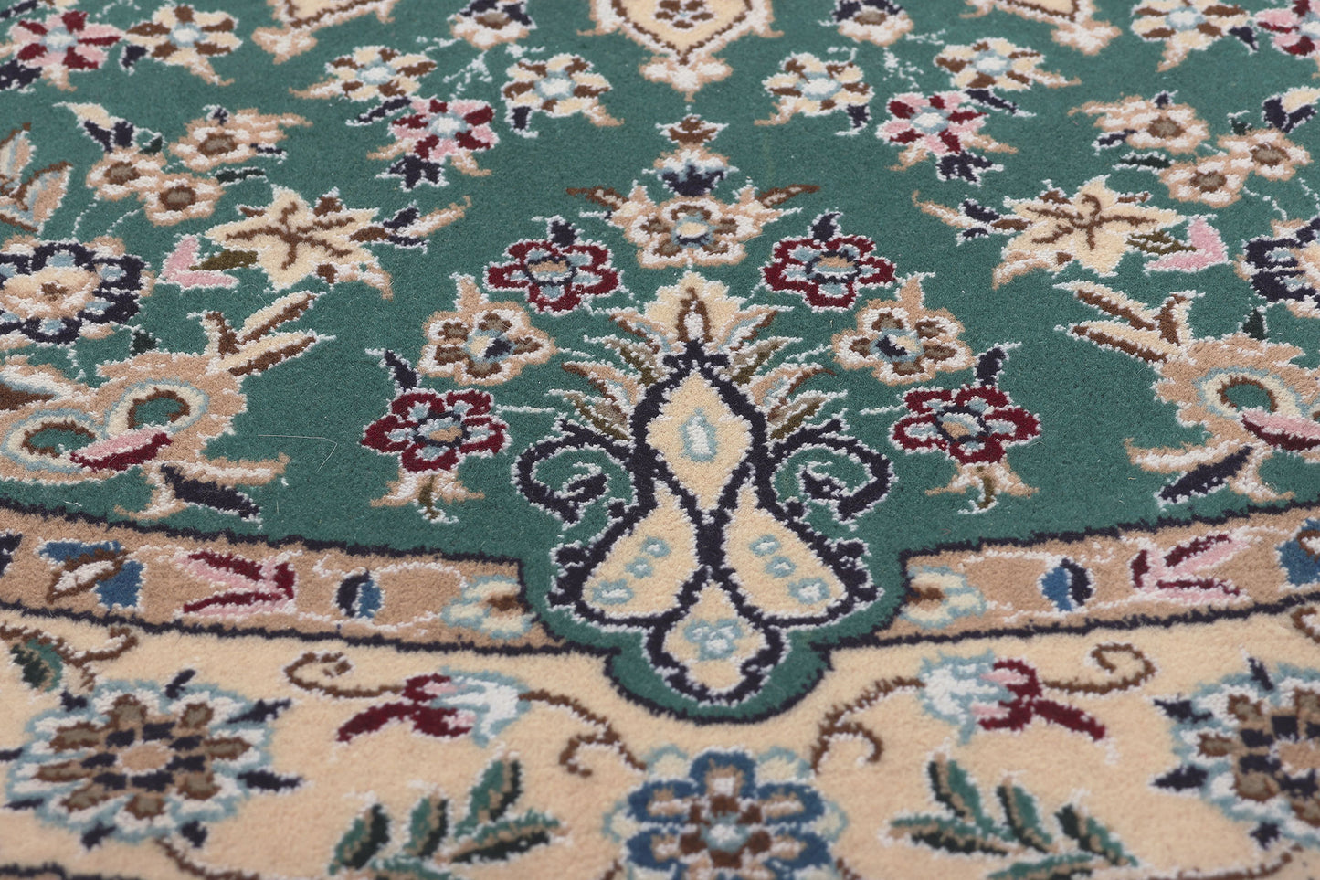 5 x 5 Vintage Persian Nain Round Rug 78596
