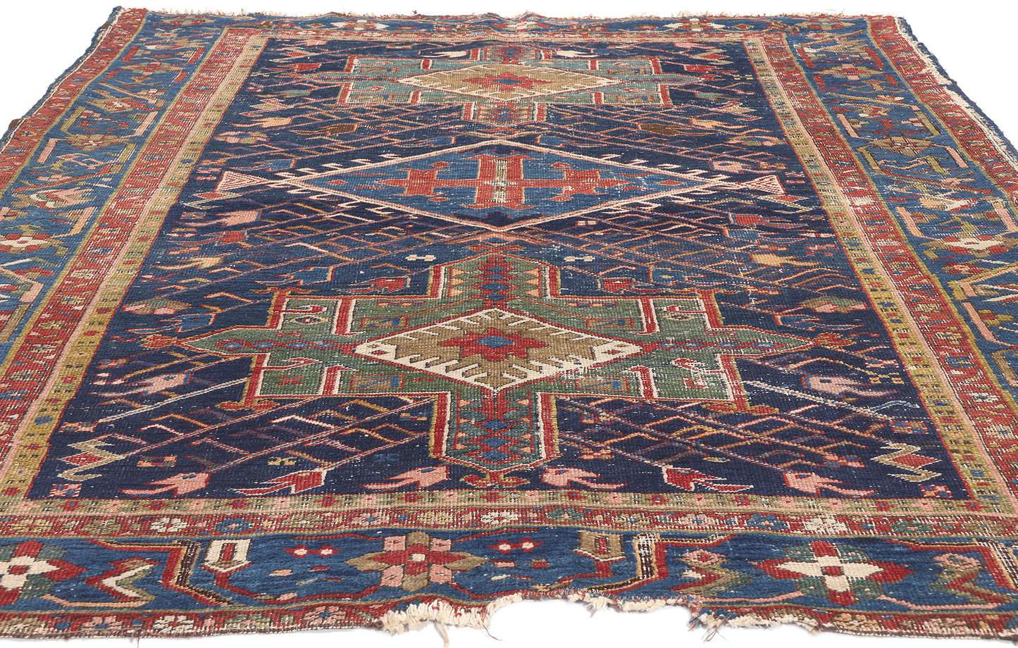 5 x 6 Antique Persian Serapi Rug 78541