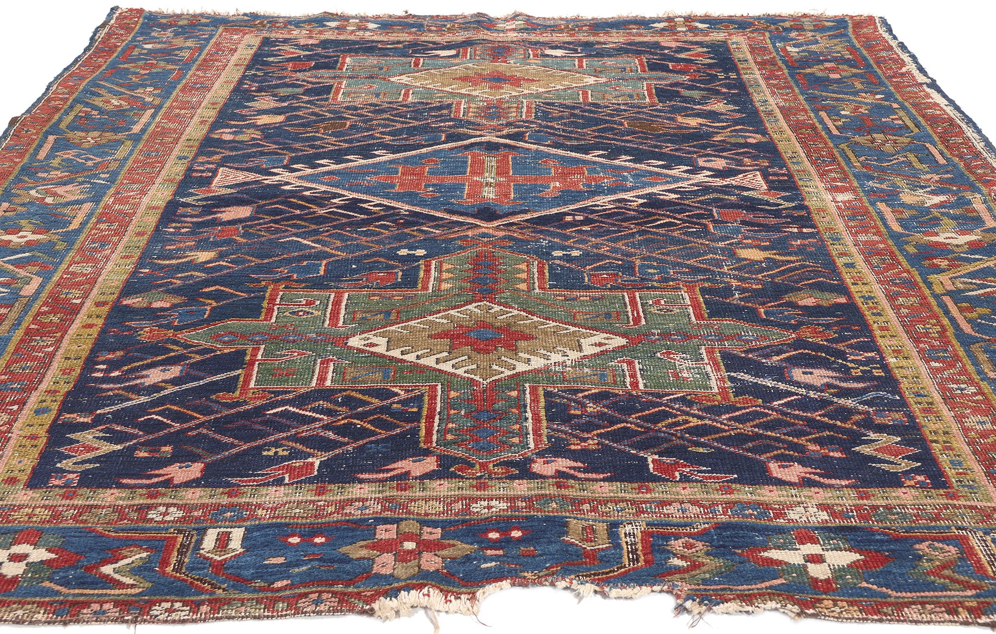 5 x 6 Antique Persian Serapi Rug 78541