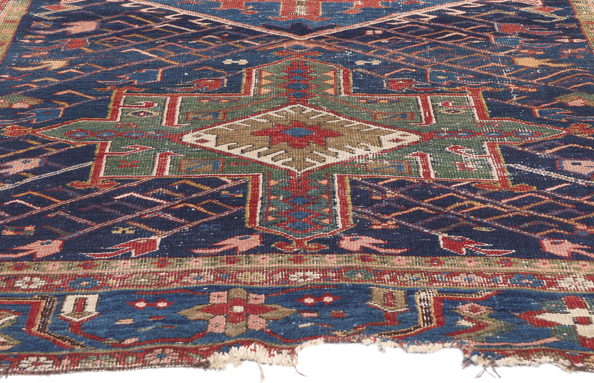 5 x 6 Antique Persian Serapi Rug 78541