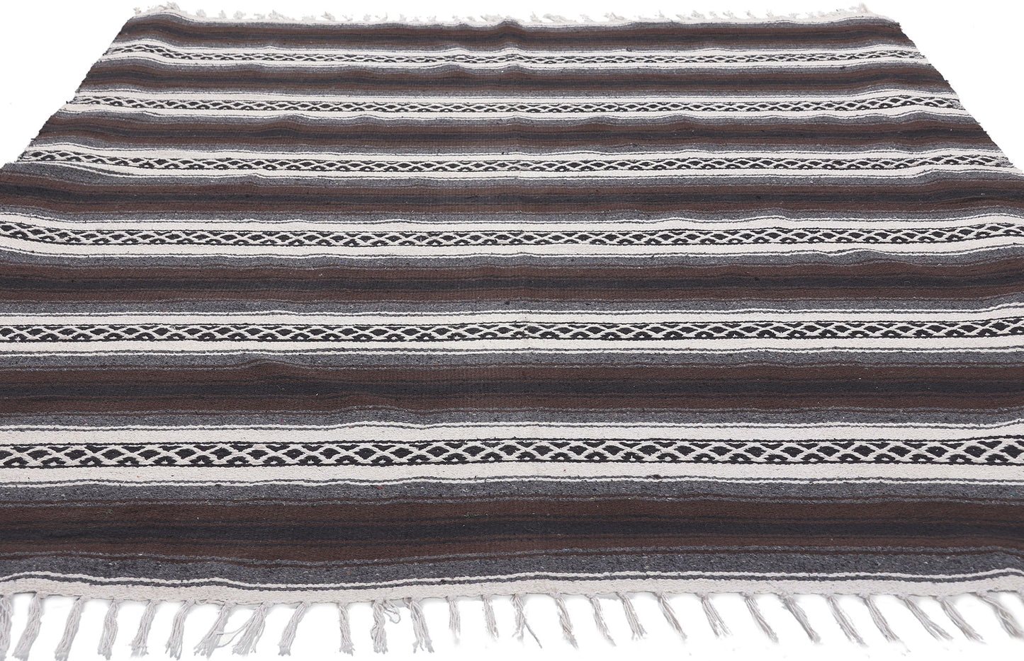 5 x 6 Modern Striped Indian Kilim Rug 78536
