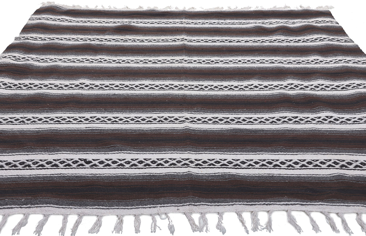 5 x 6 Modern Striped Indian Kilim Rug 78537