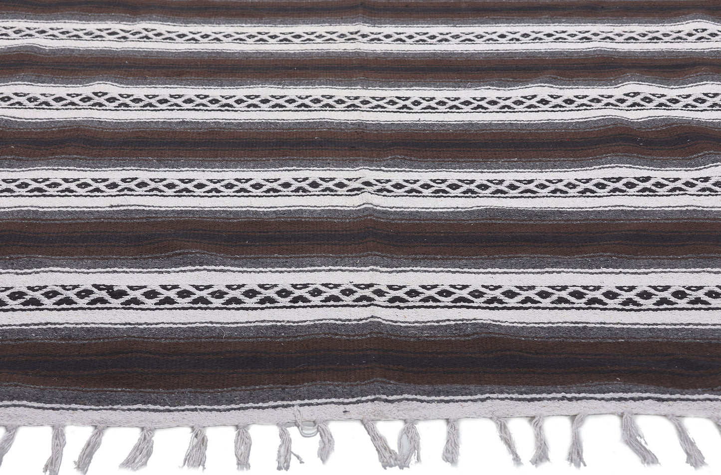 5 x 6 Modern Striped Indian Kilim Rug 78537