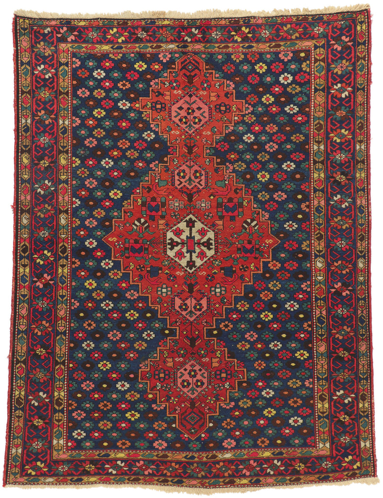 5 x 7 Antique Persian Bakhtiari Rug 73281