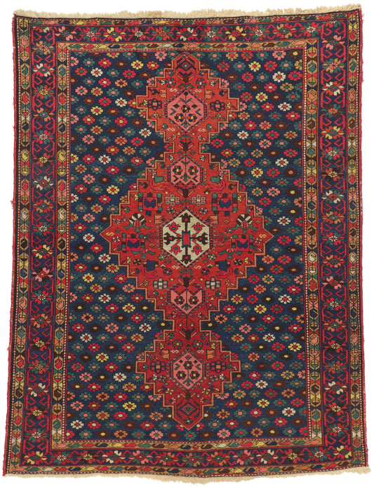 5 x 7 Antique Persian Bakhtiari Rug 73281