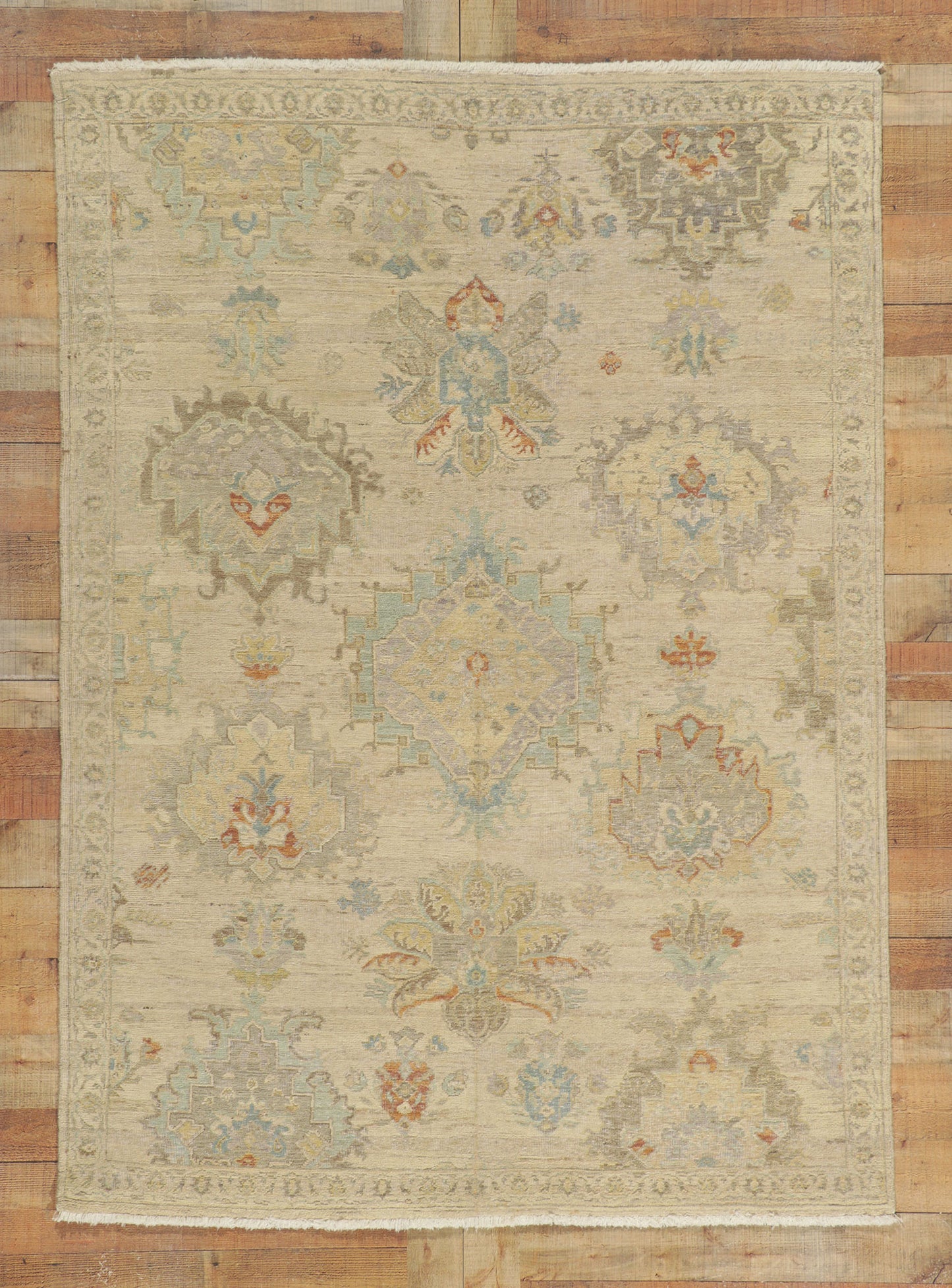 5 x 7 Vintage-Inspired Oushak Rug 30828