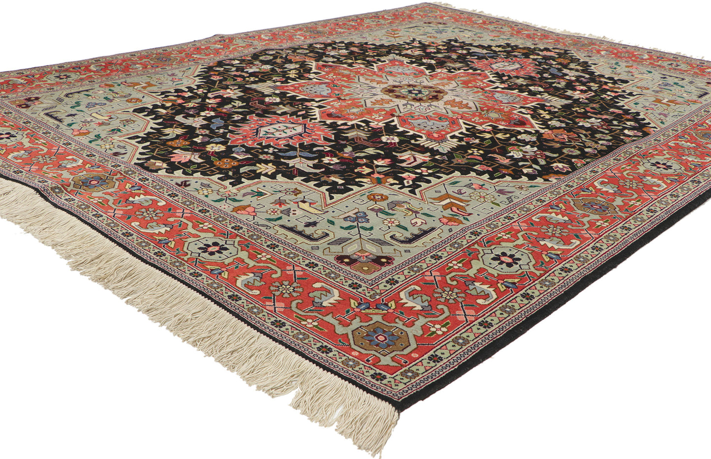 5 x 7 Vintage Persian Tabriz Rug 74651