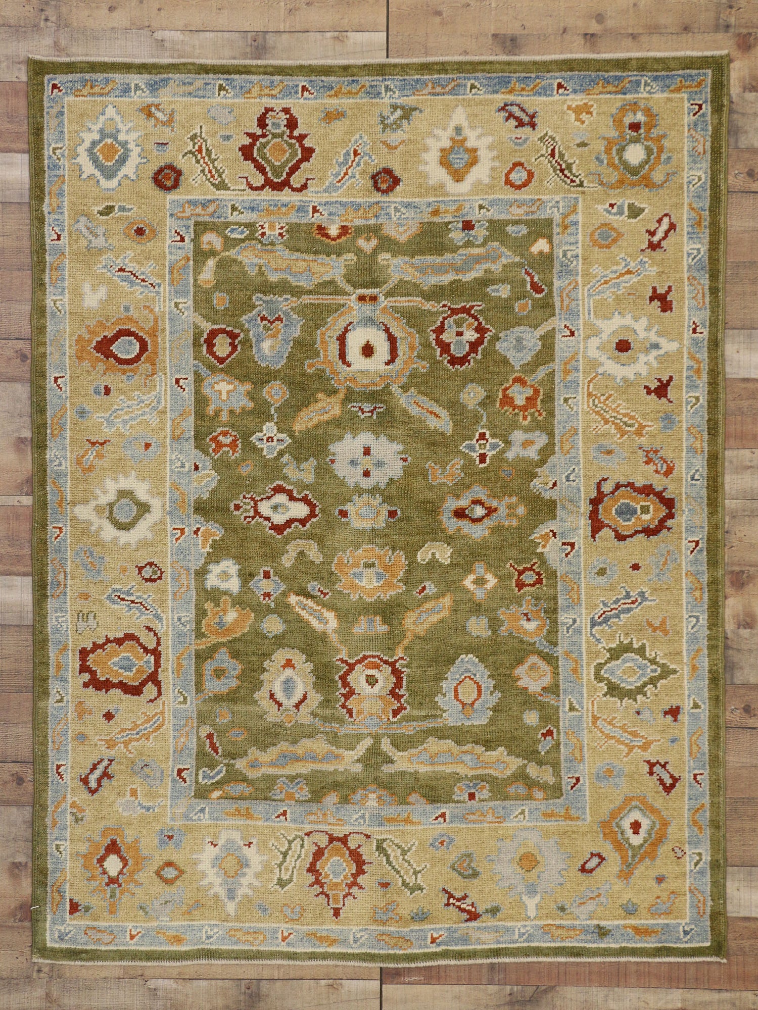 5 x 7 Earthy Turkish Oushak Rug 52365