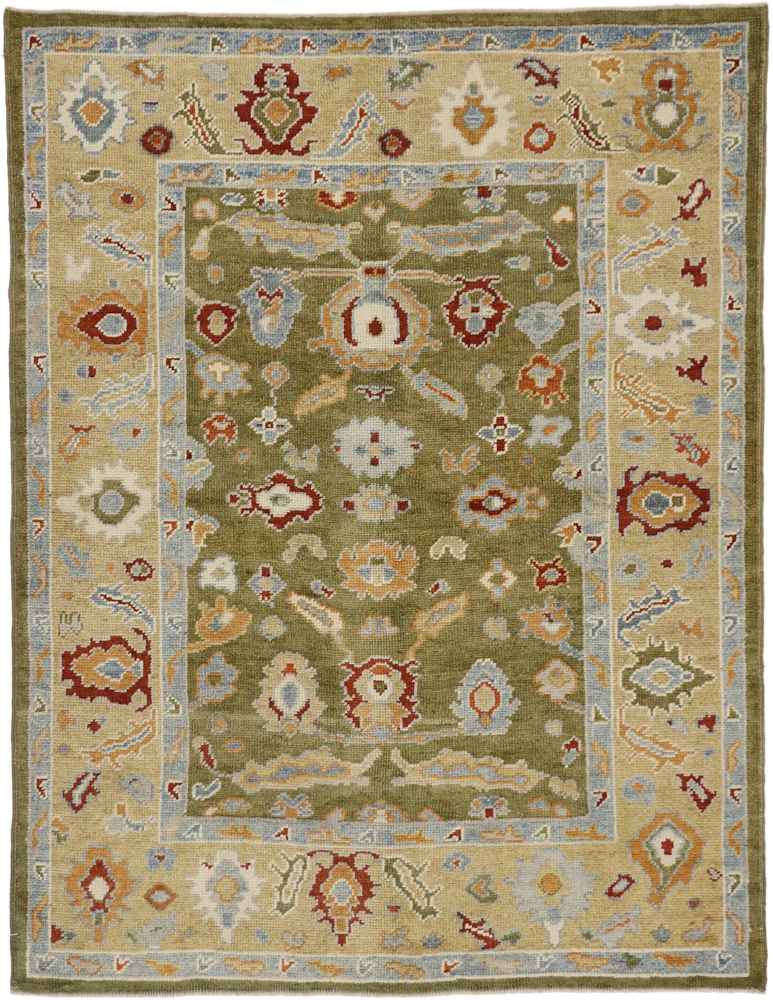 5 x 7 Earthy Turkish Oushak Rug 52365