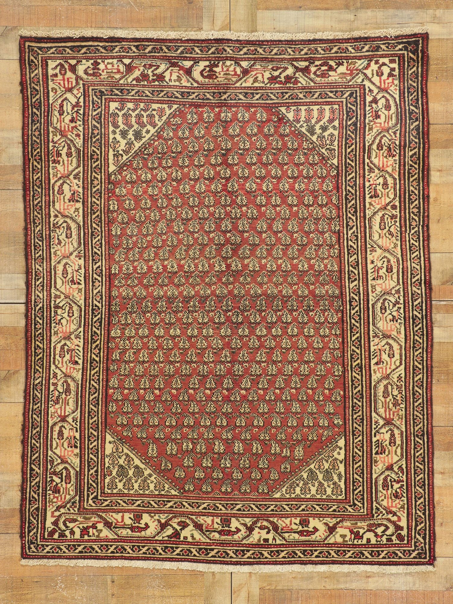 5 x 7 Vintage Persian Hamadan Rug 76090