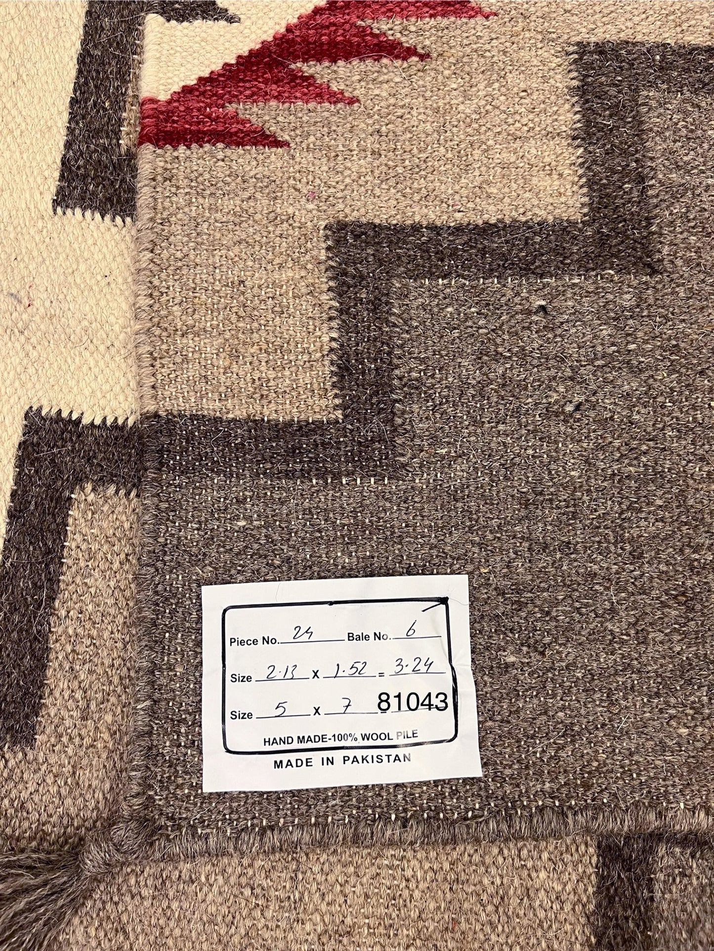 5 x 7 Southwest Modern Navajo-Style Kilim Rug 81043