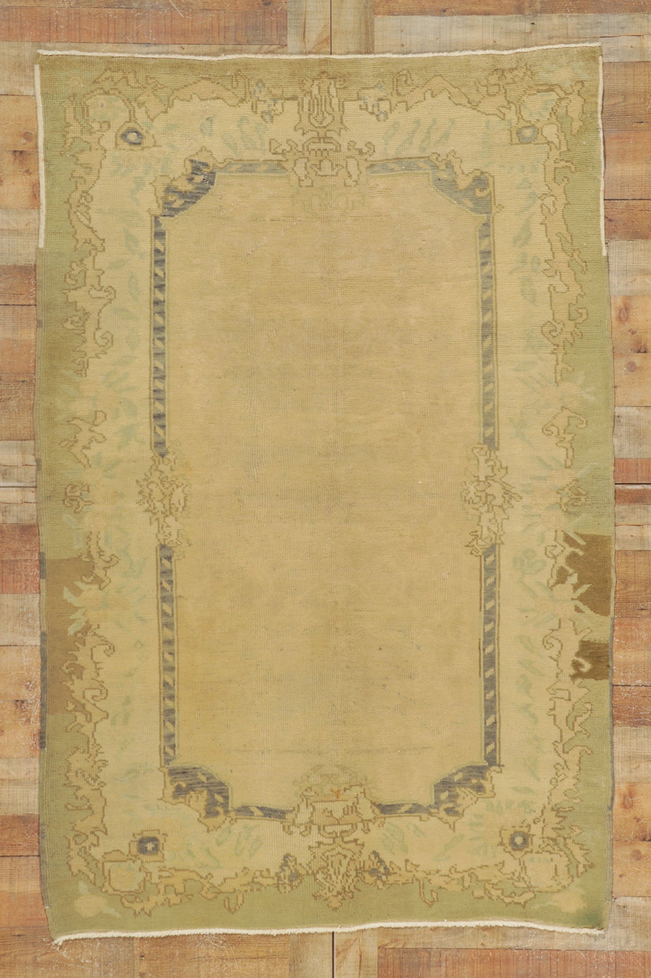 5 x 7 Vintage Turkish Oushak Rug 73786