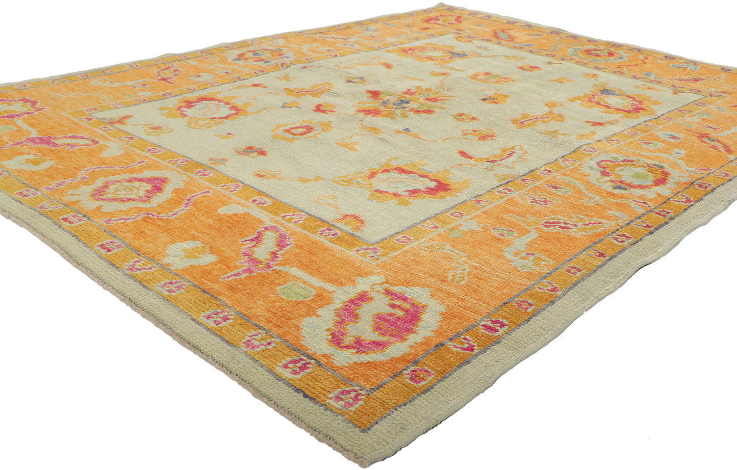 5 x 7 Colorful Turkish Oushak Rug 52367