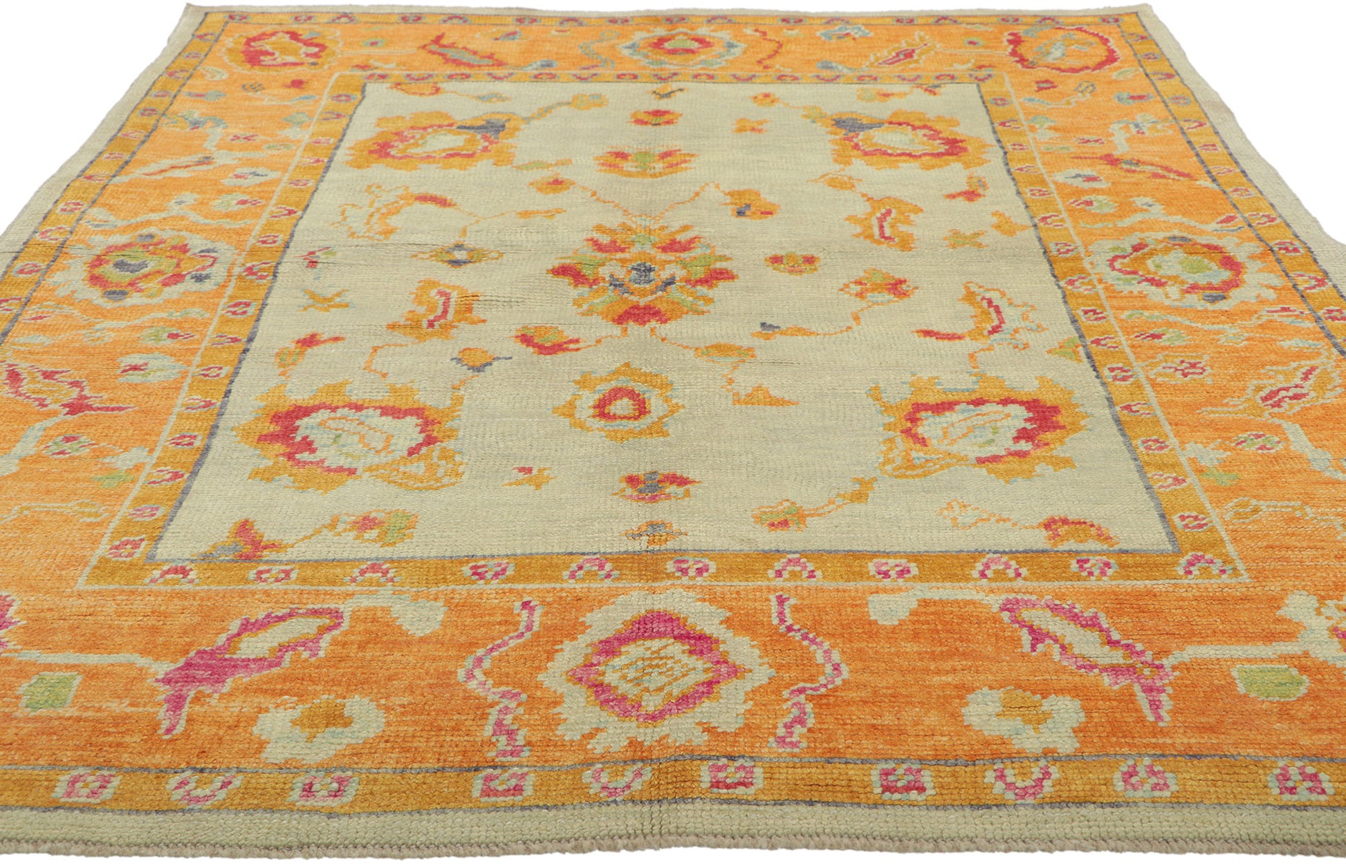 5 x 7 Colorful Turkish Oushak Rug 52367