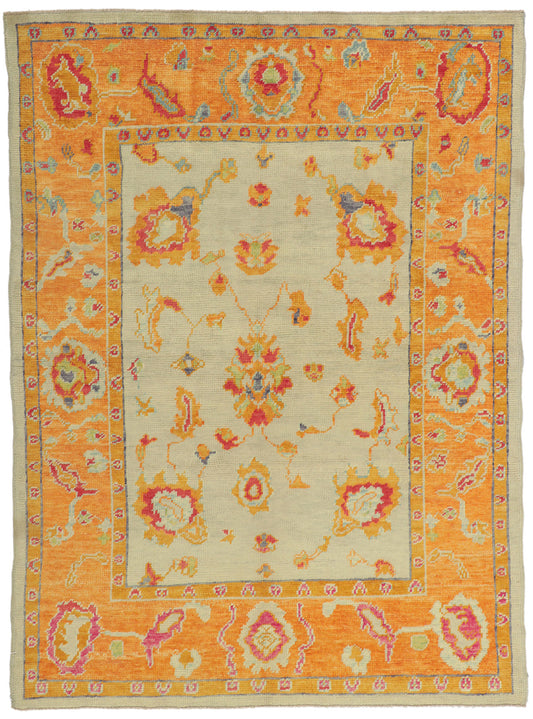 5 x 7 Colorful Turkish Oushak Rug 52367