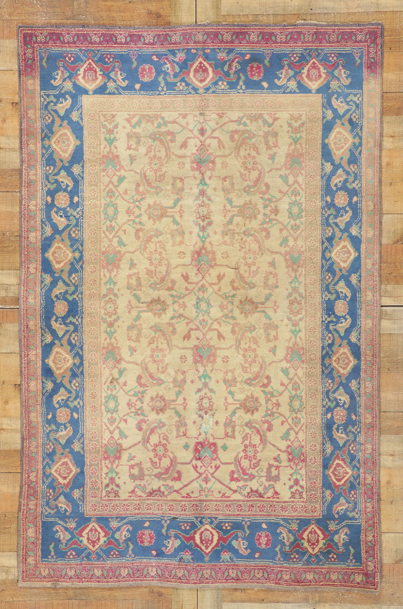 5 x 8 Antique Indian Agra Rug 73276