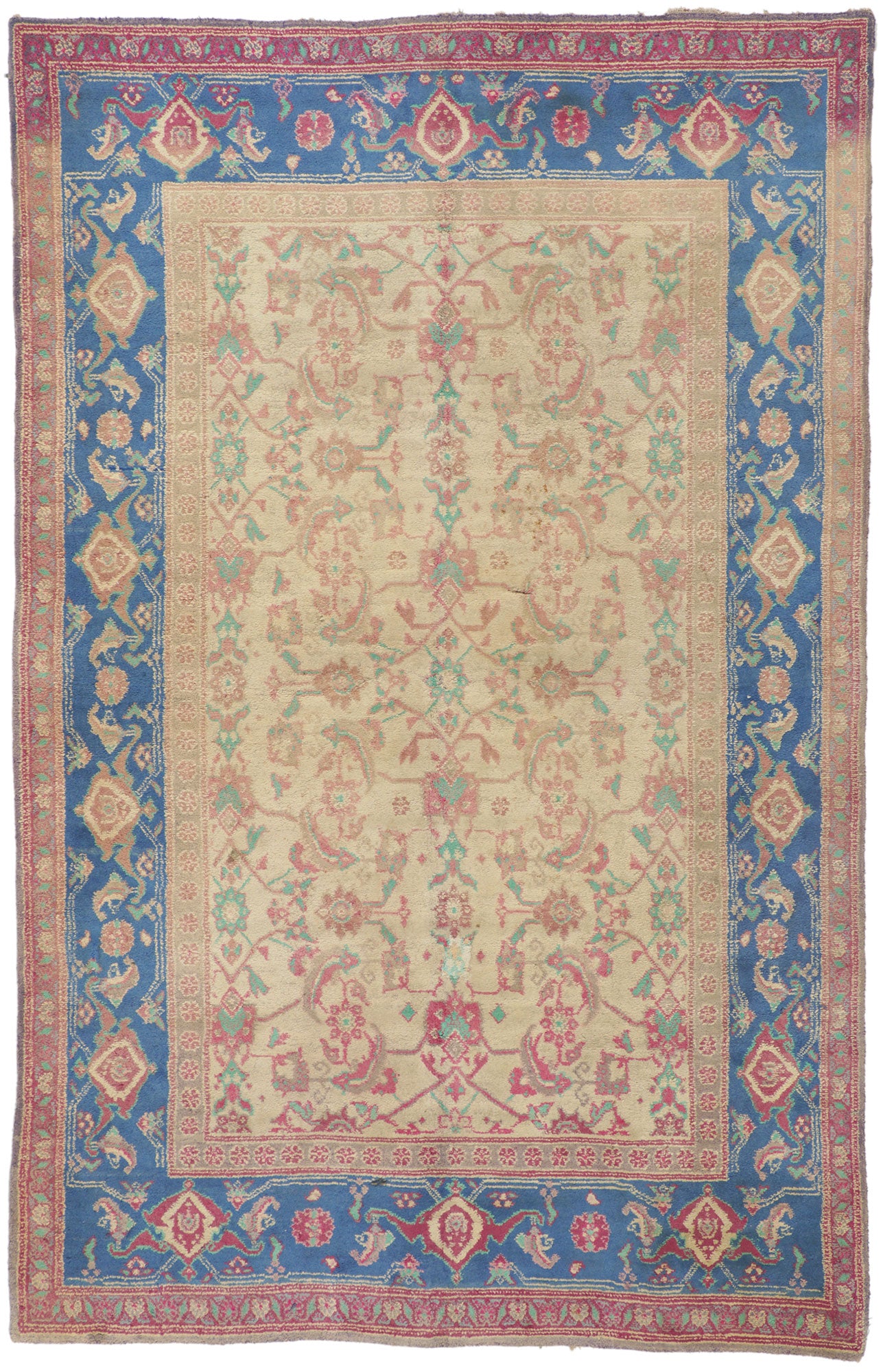 5 x 8 Antique Indian Agra Rug 73276