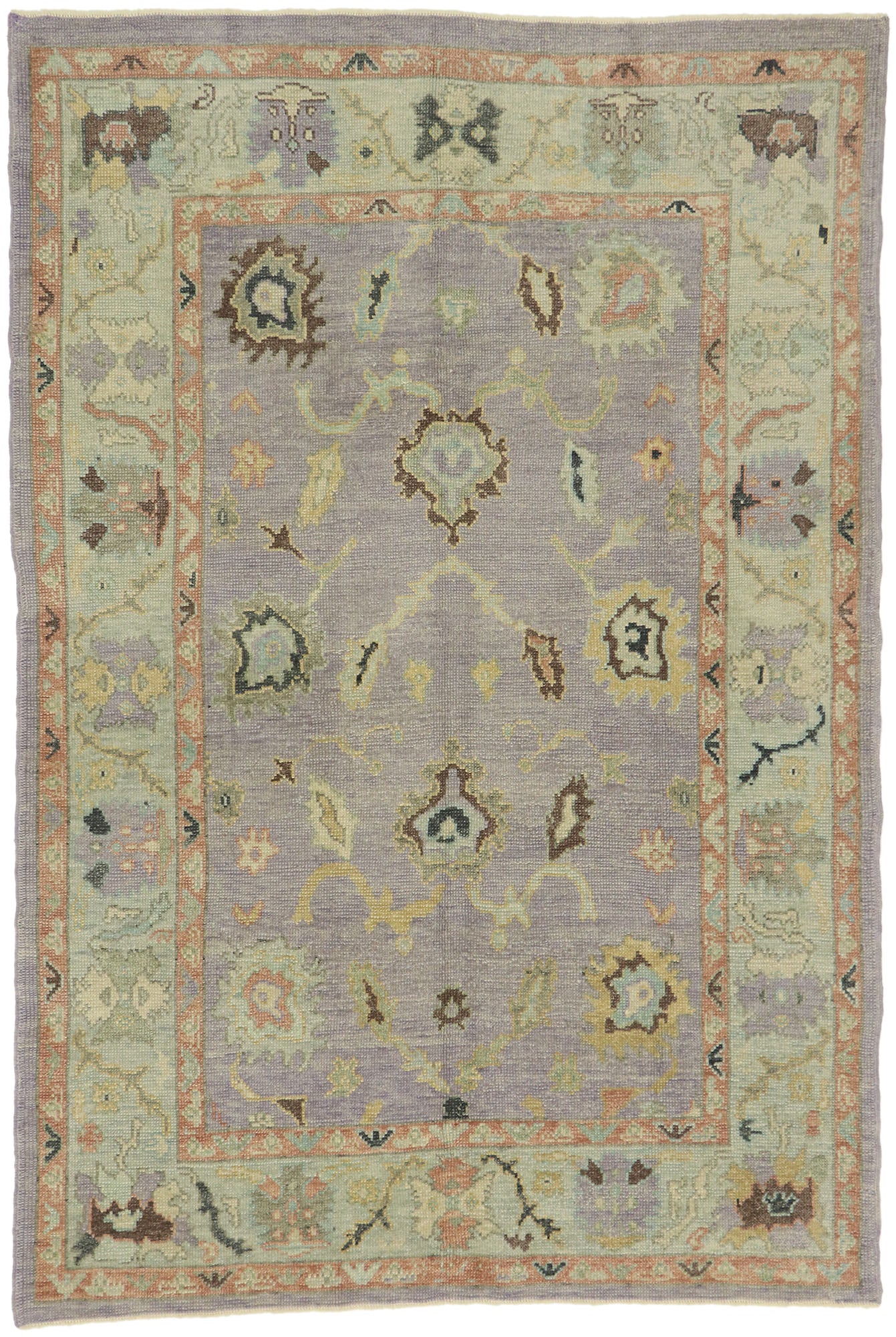 5 x 8 Colorful Turkish Oushak Rug 53202