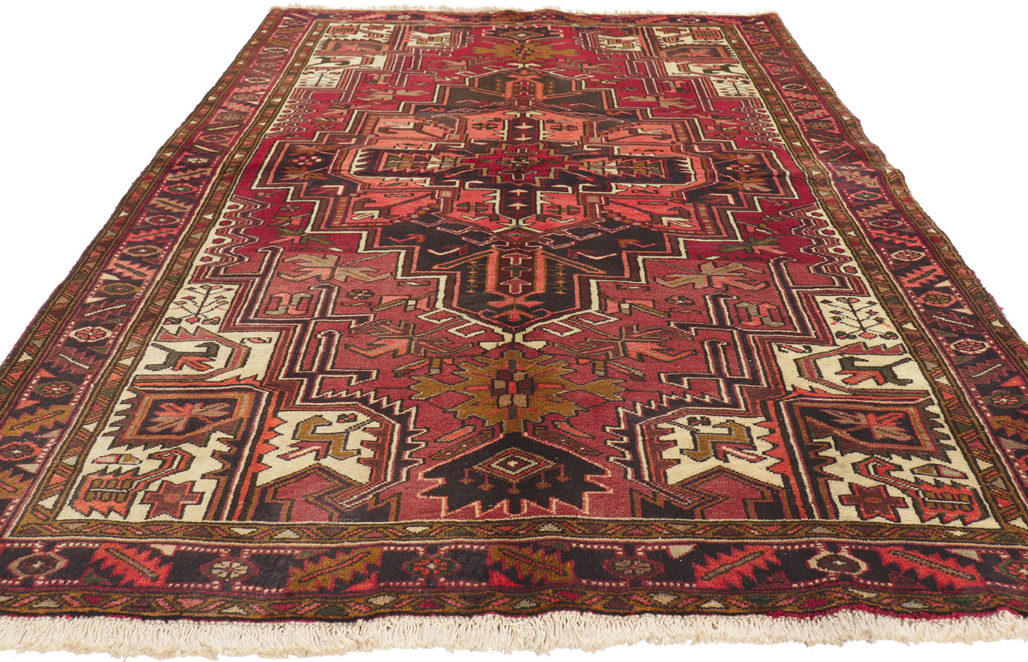 5 x 8 Vintage Persian Heriz Rug 75299