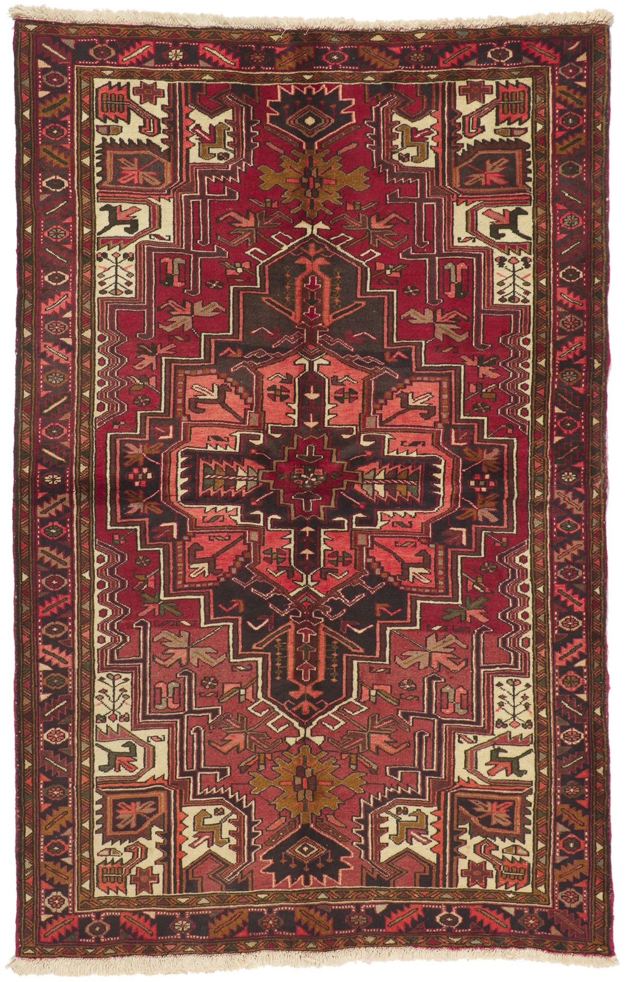 5 x 8 Vintage Persian Heriz Rug 75299