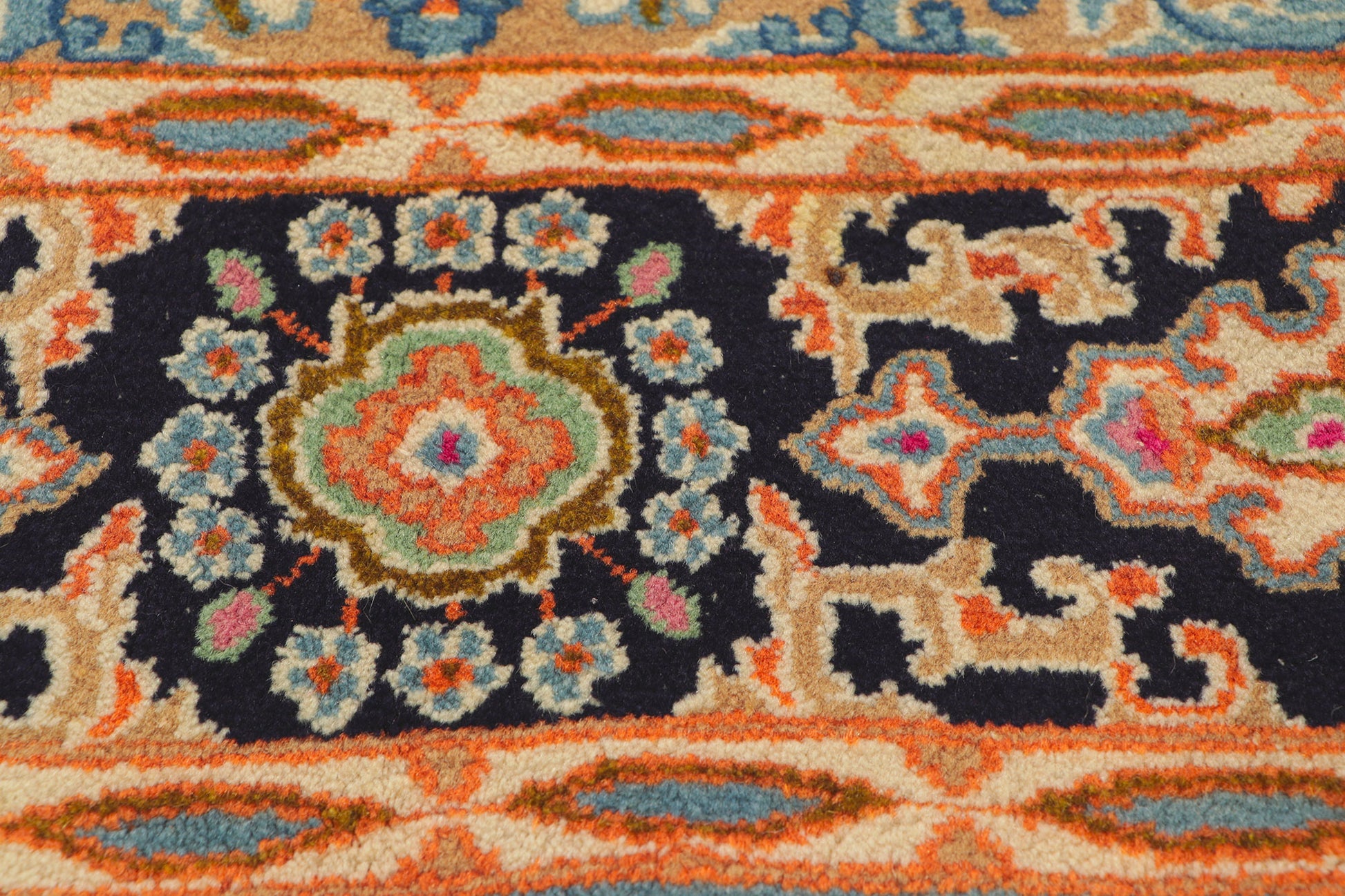 5 x 8 Vintage Blue Persian Kerman Rug 77514