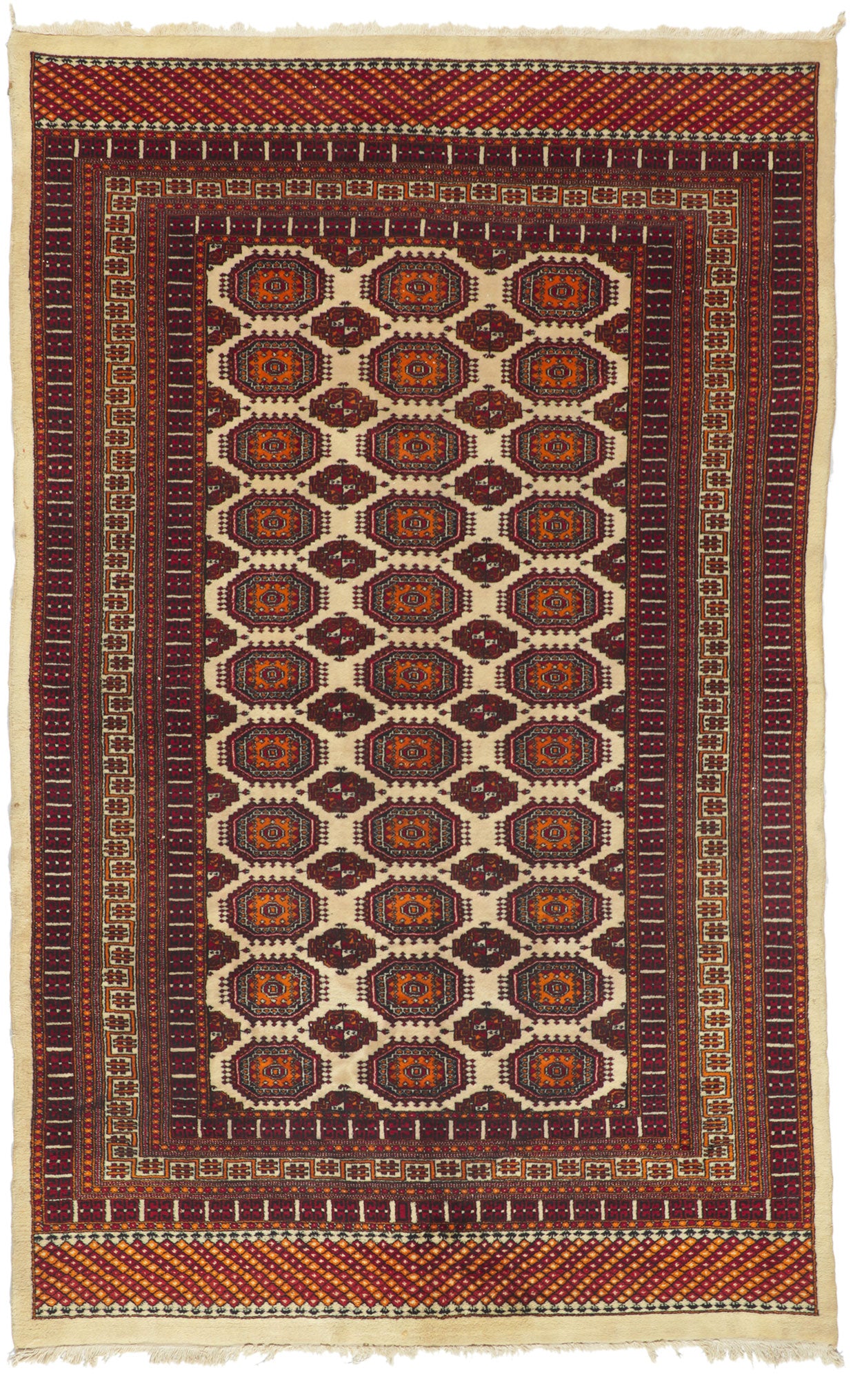 5 x 8 Vintage Pakistani Bokhara Rug 74502