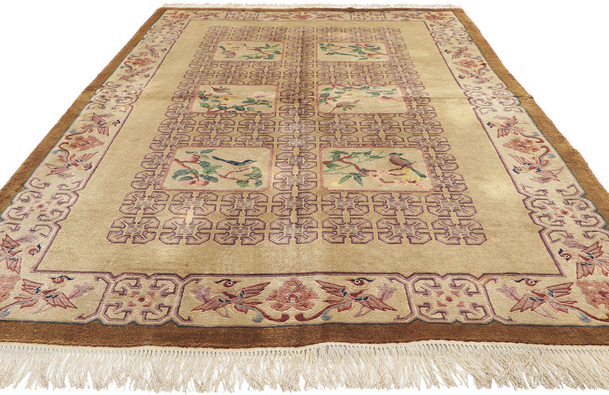 5 x 8 Vintage Chinese Tang Dynasty Rug 74866