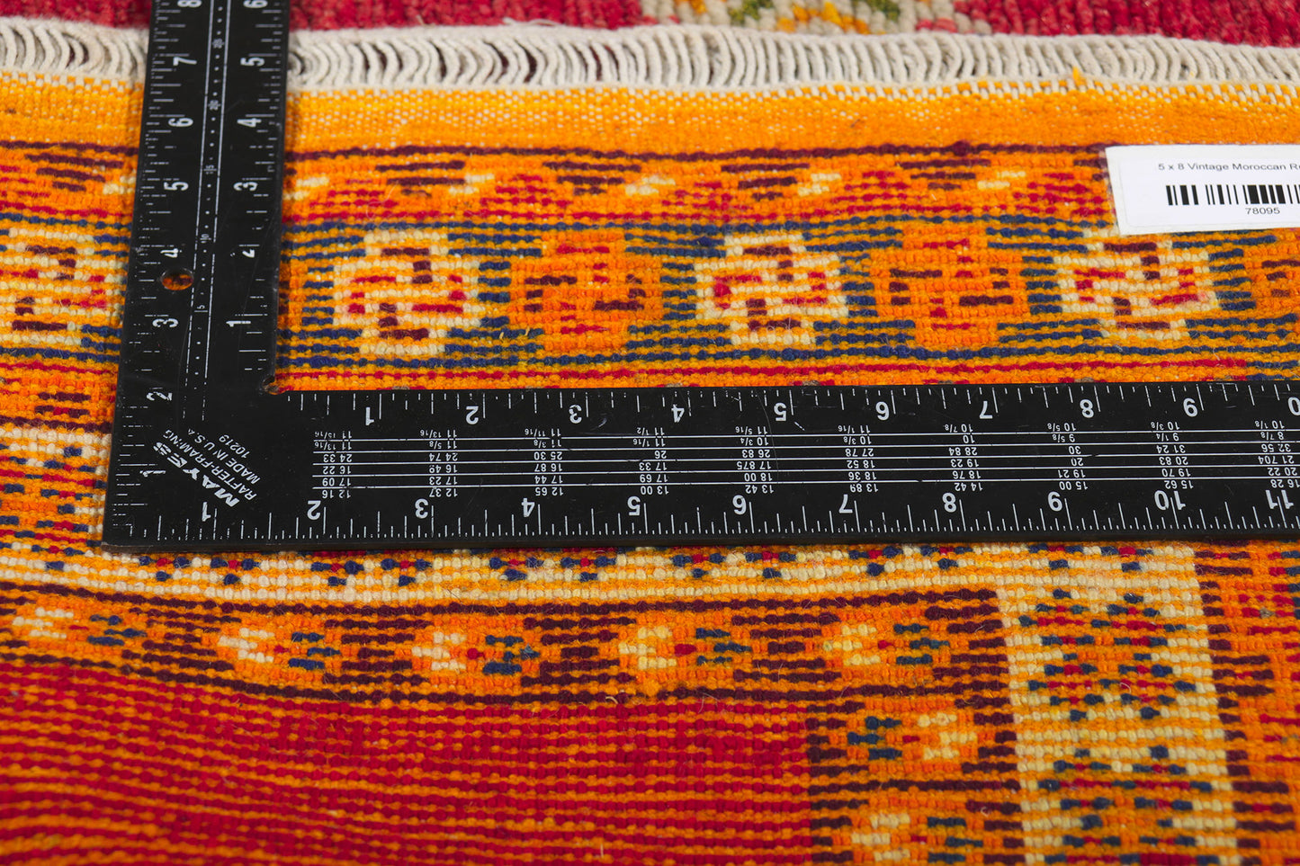 5 x 8 Vintage Red Taznakht Moroccan Rug 78095